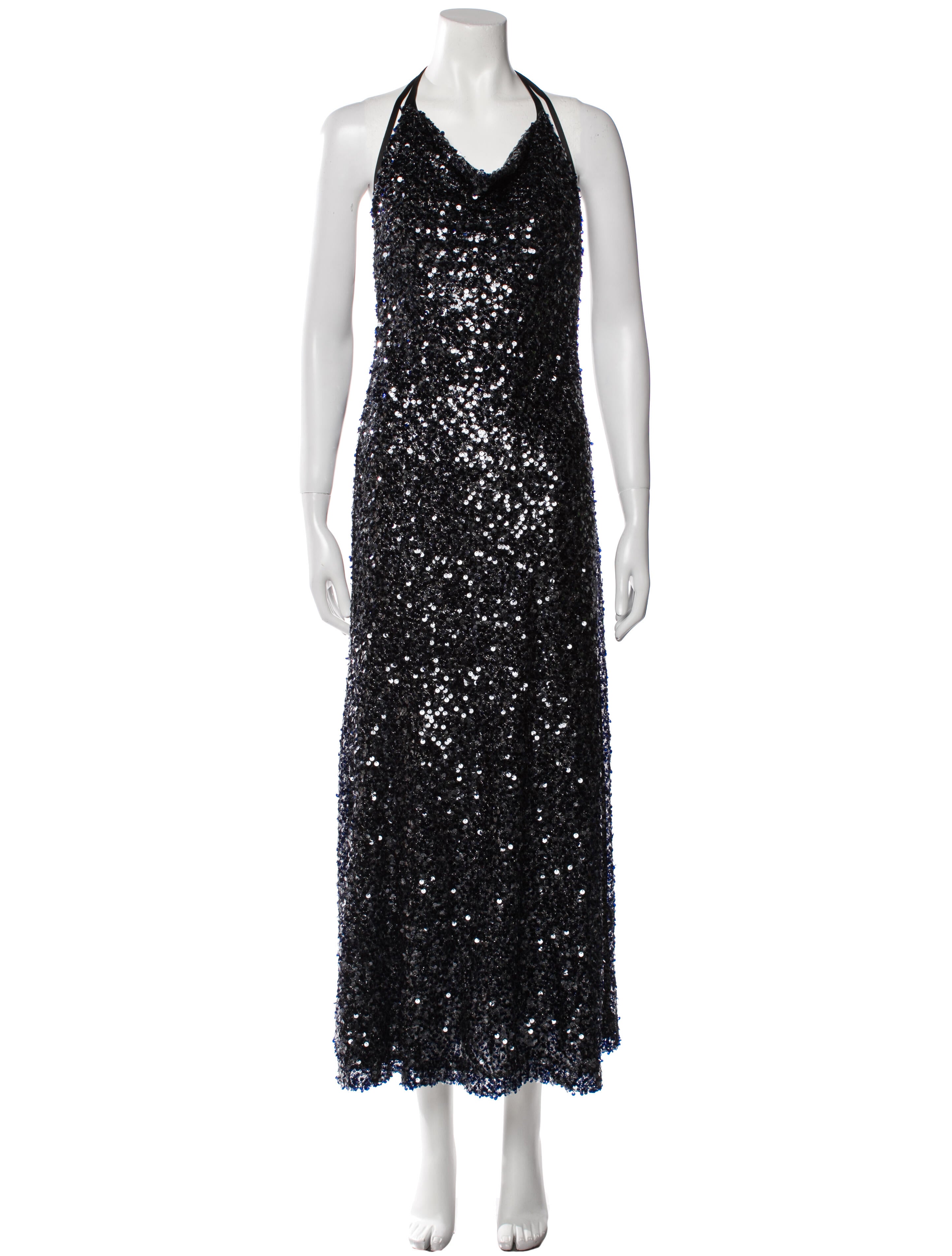 Galvan London Halterneck Midi Length Dress