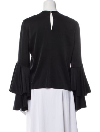 Galvan London Crew Neck Long Sleeve Blouse