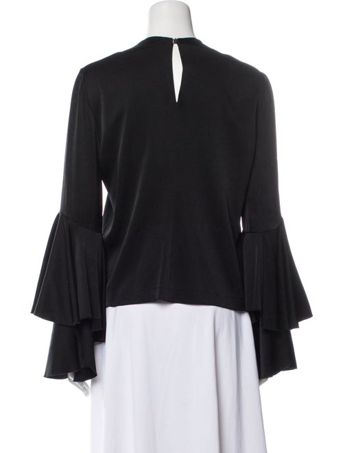 Galvan London Crew Neck Long Sleeve Blouse