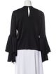 Galvan London Crew Neck Long Sleeve Blouse