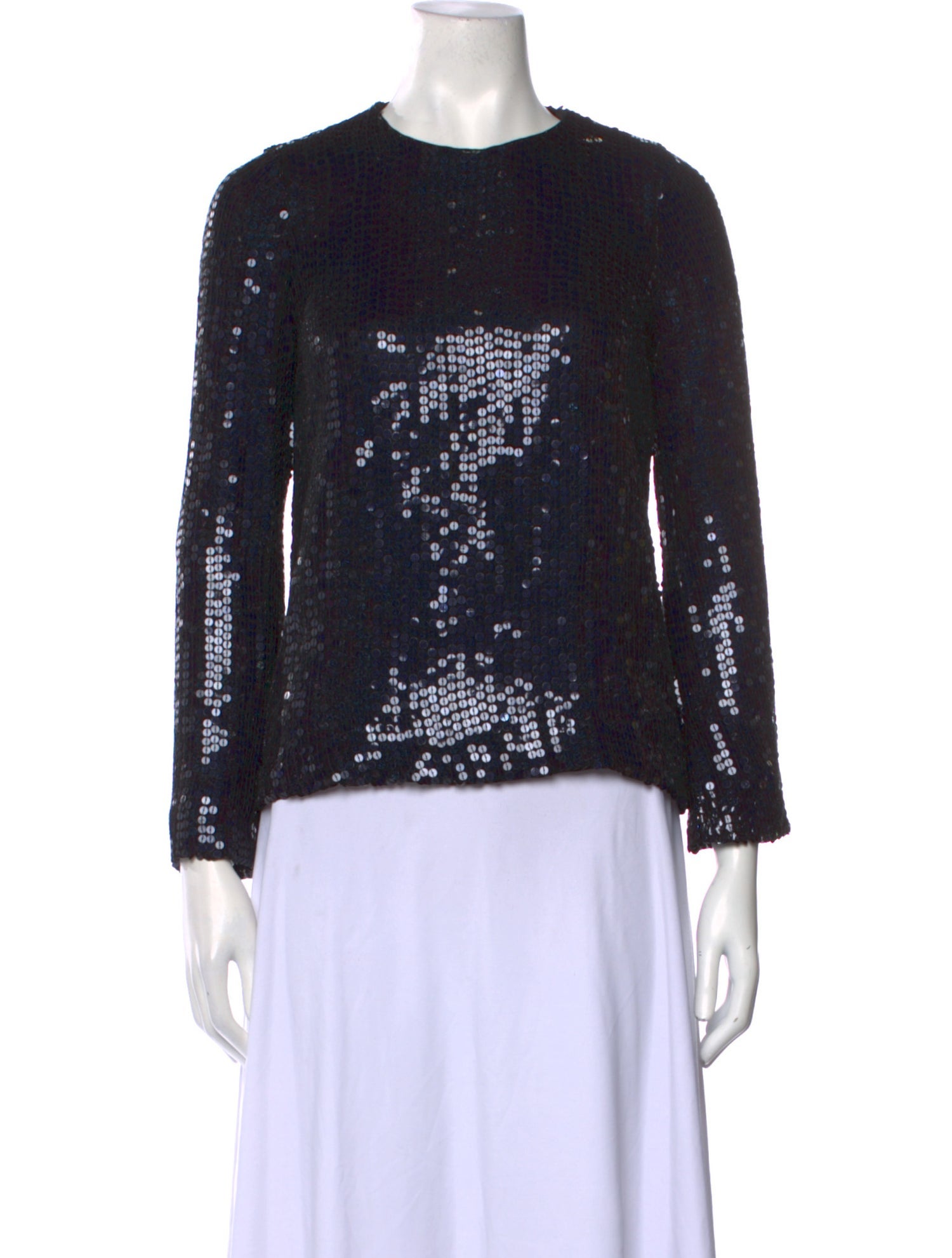 Galvan London Silk Crew Neck Top