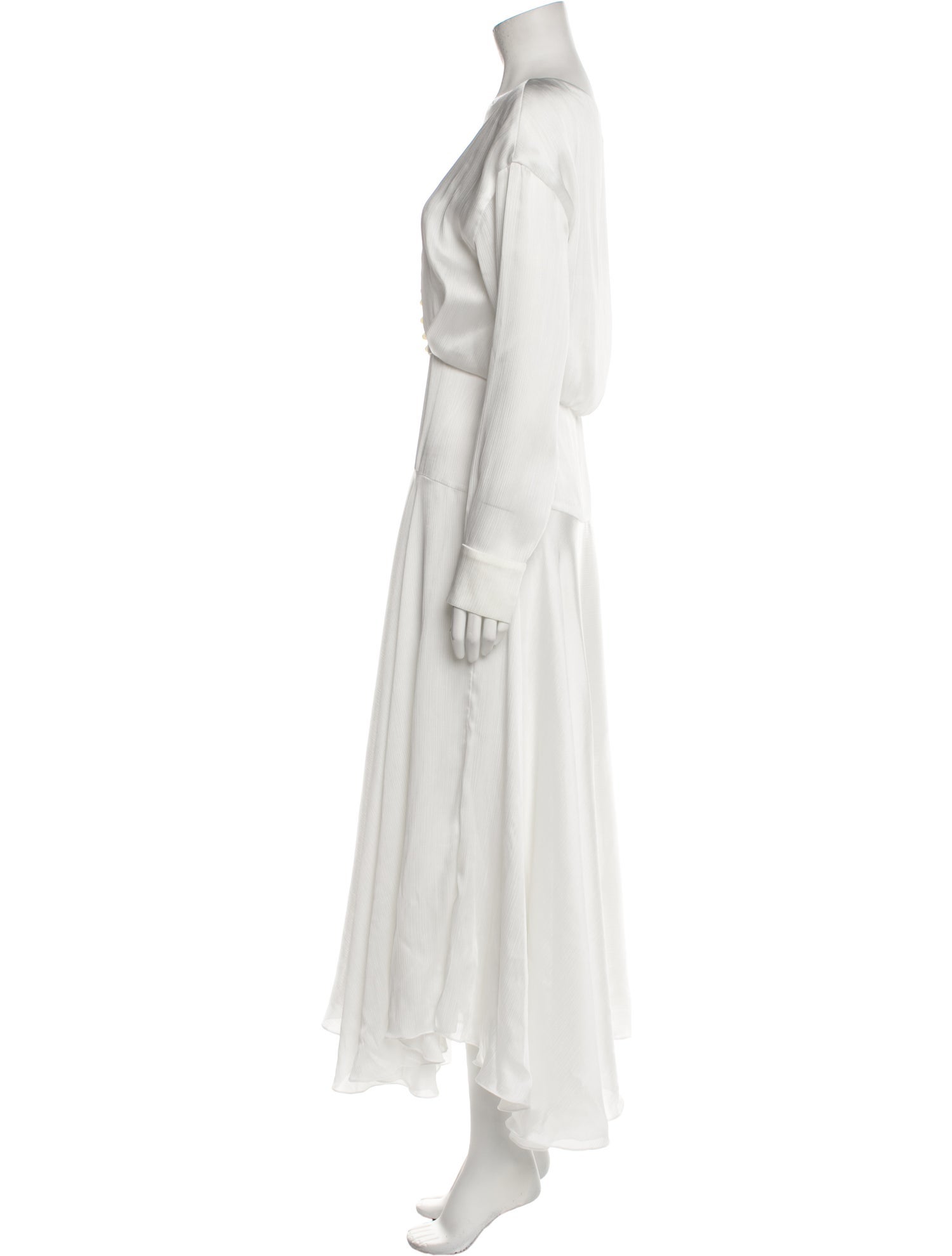 Galvan London Plunge Neckline Long Dress