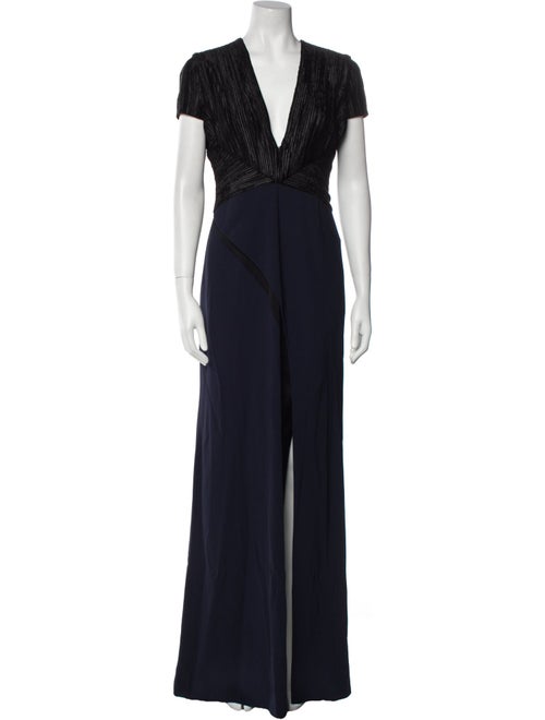 Galvan London V-Neck Long Dress