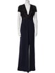 Galvan London V-Neck Long Dress
