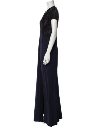 Galvan London V-Neck Long Dress
