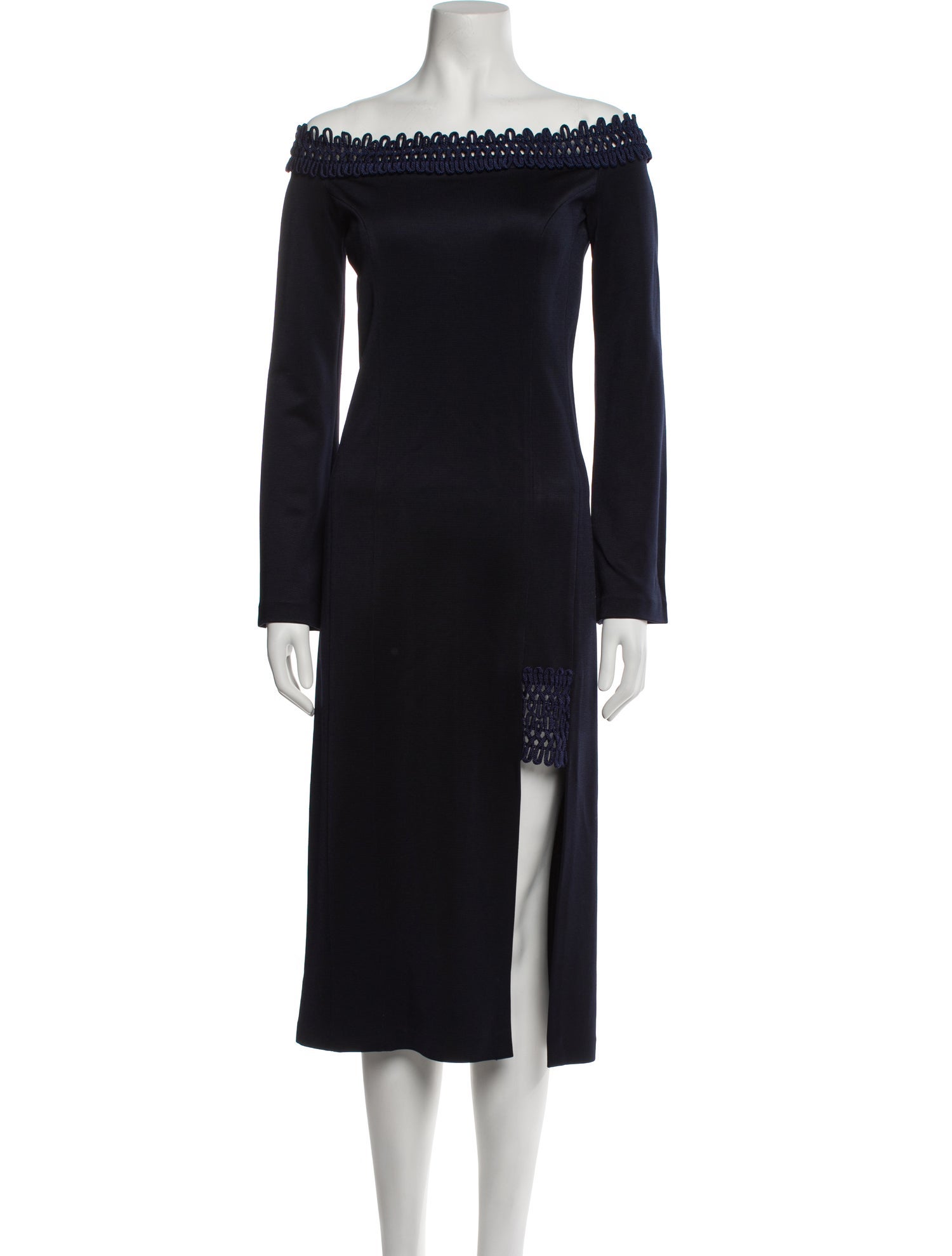 Galvan London Off-The-Shoulder Midi Length Dress