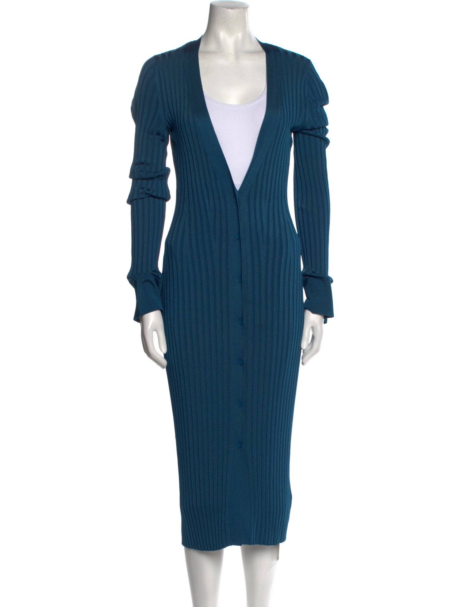 Galvan London V-Neck Midi Length Dress