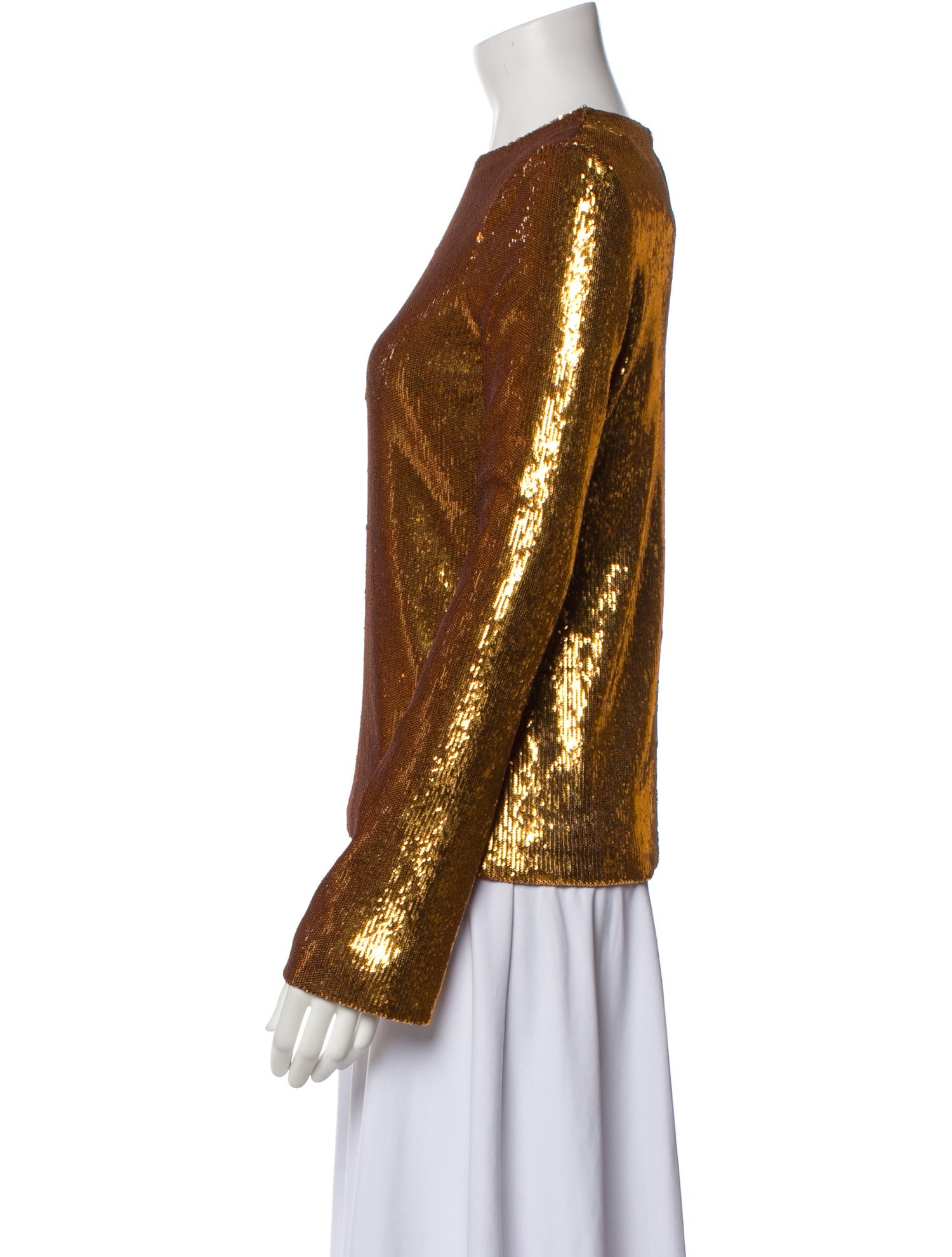 Galvan London Crew Neck Long Sleeve Blouse