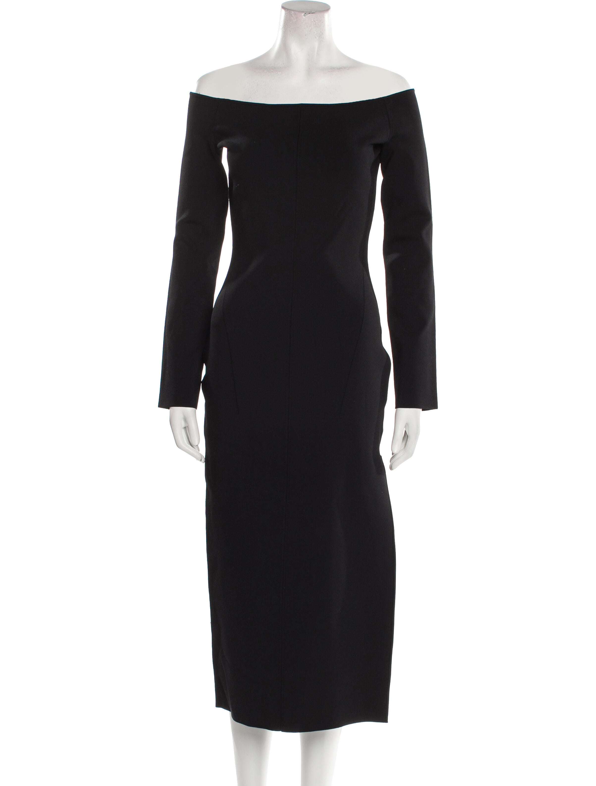 Galvan London Off-The-Shoulder Midi Length Dress