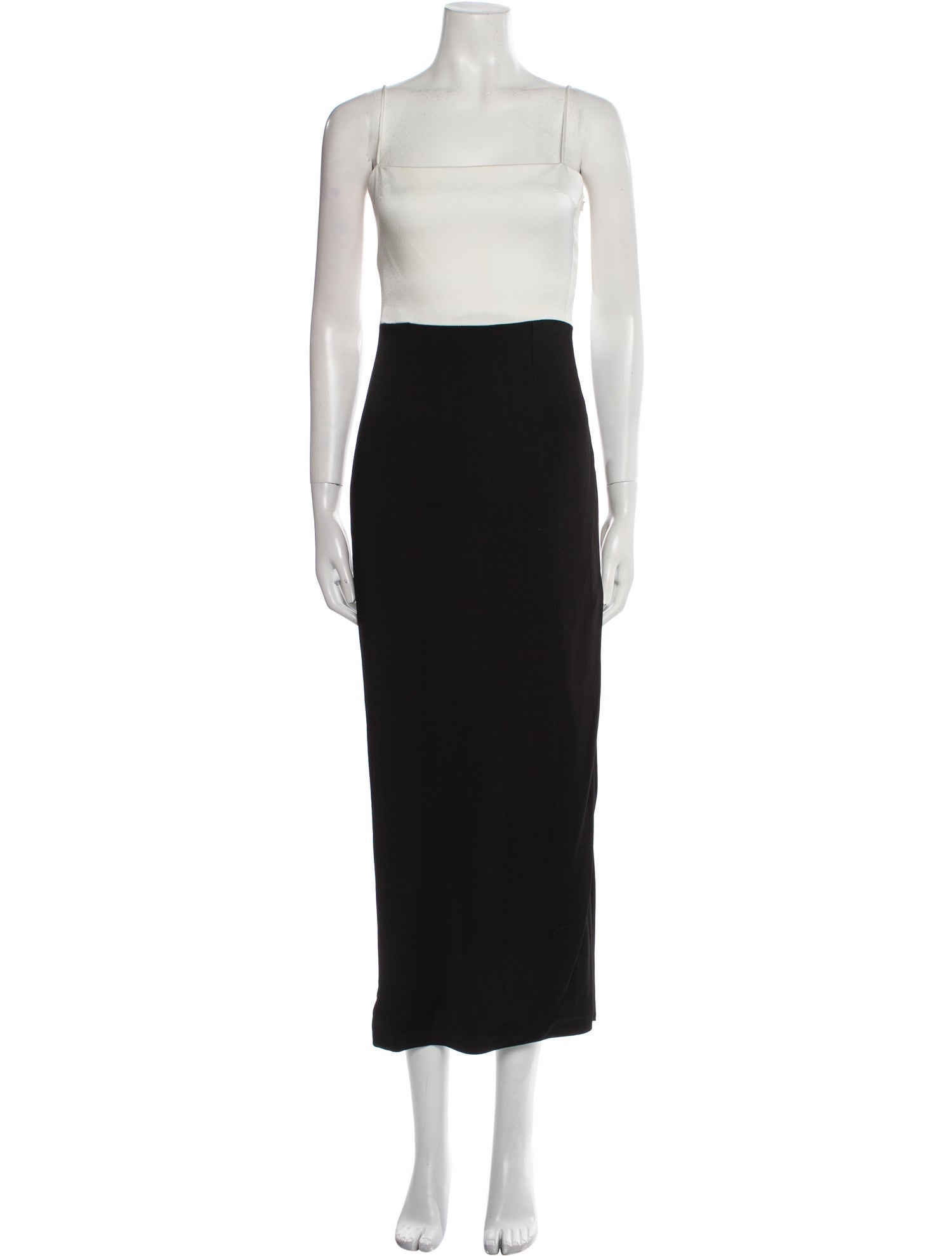 Galvan London Square Neckline Midi Length Dress