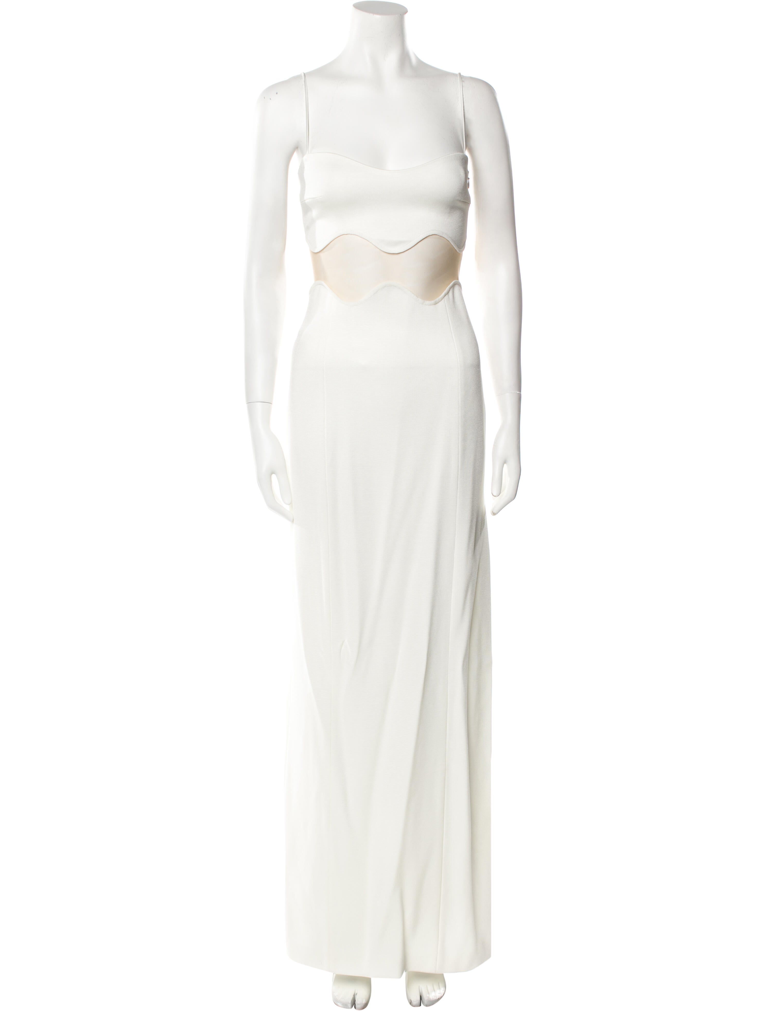 Galvan London Square Neckline Long Dress