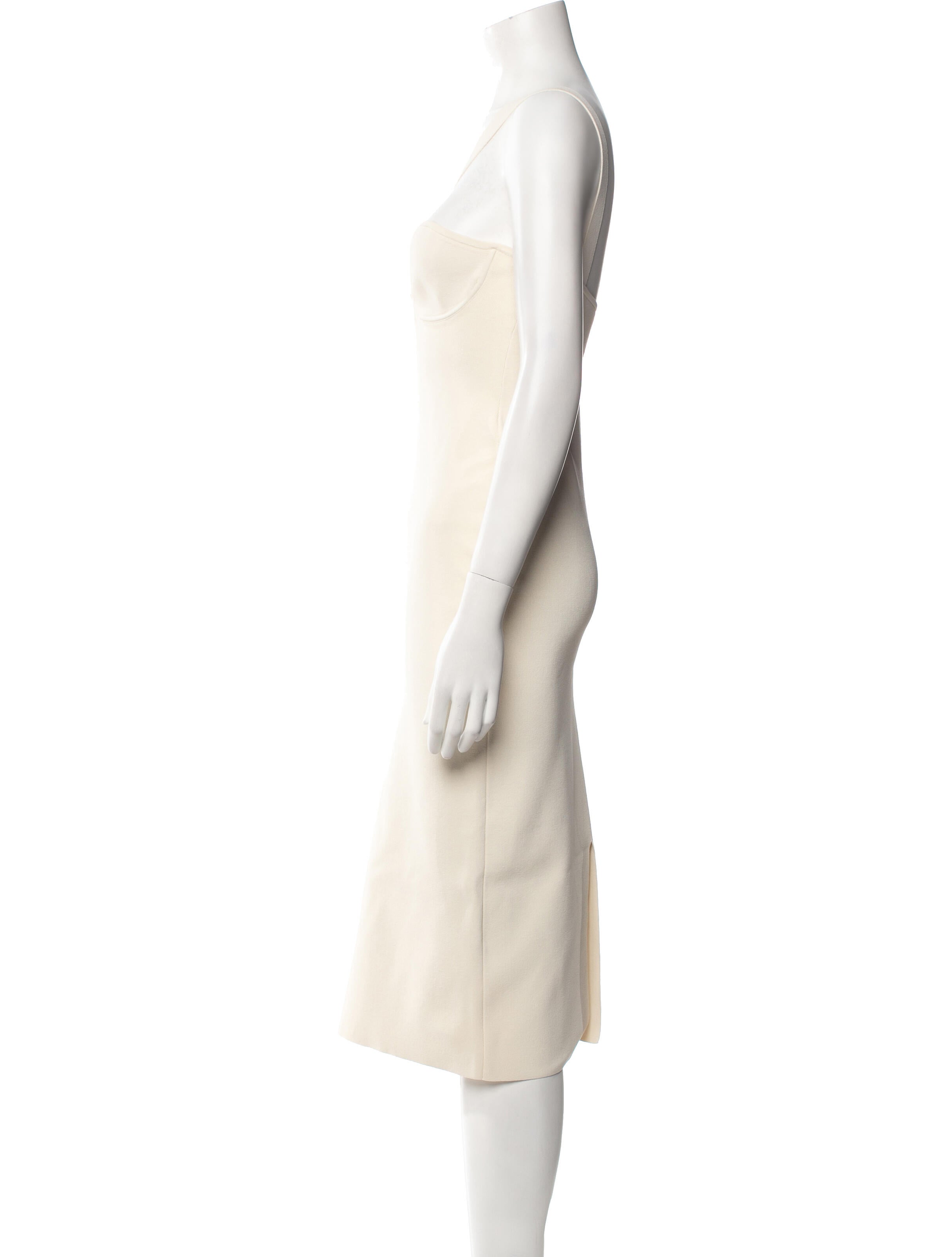 Galvan London V-Neck Midi Length Dress