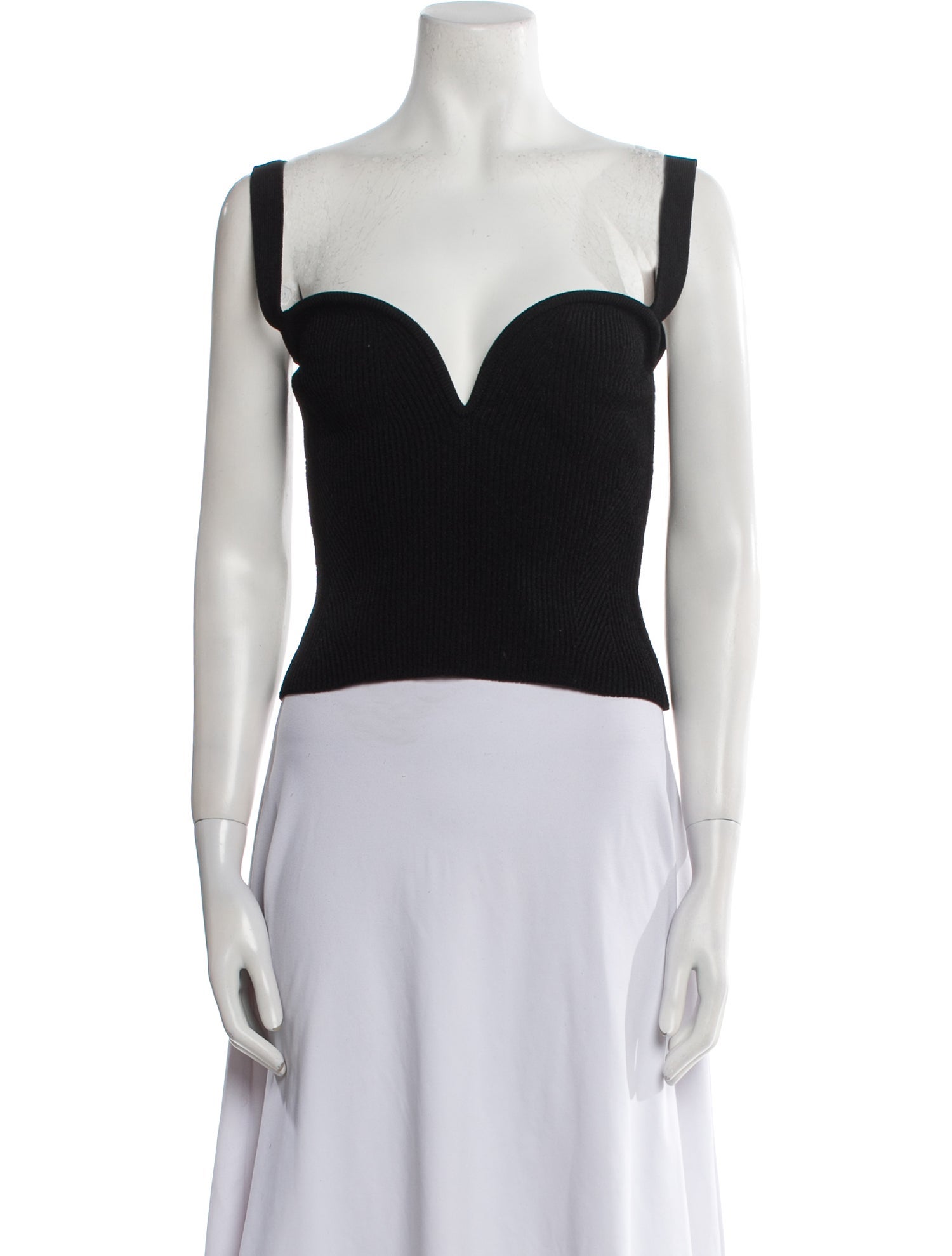 Galvan London V-Neck Sleeveless Crop Top