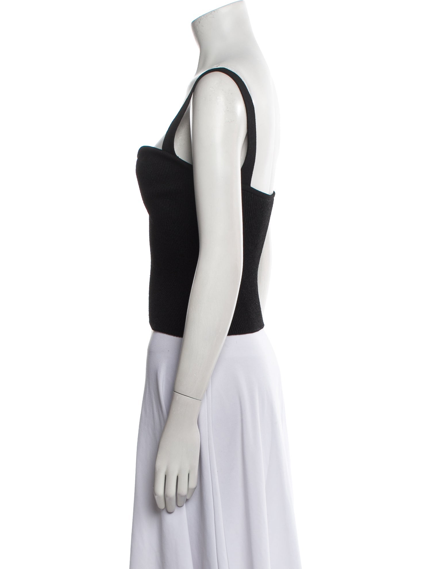 Galvan London V-Neck Sleeveless Crop Top