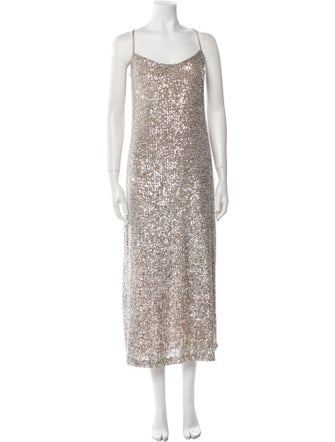 Galvan London Square Neckline Long Dress