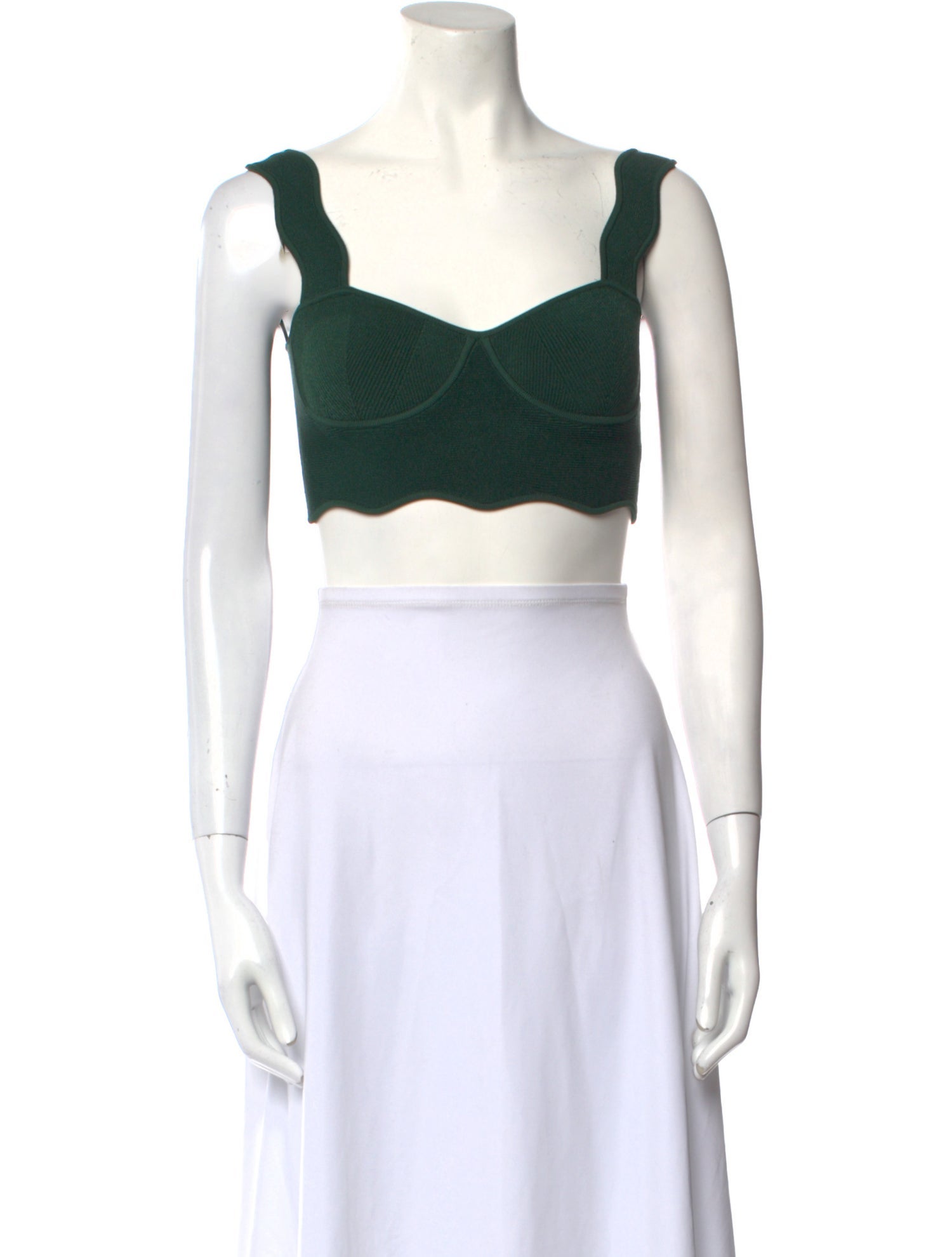 Galvan London Square Neckline Sleeveless Crop Top
