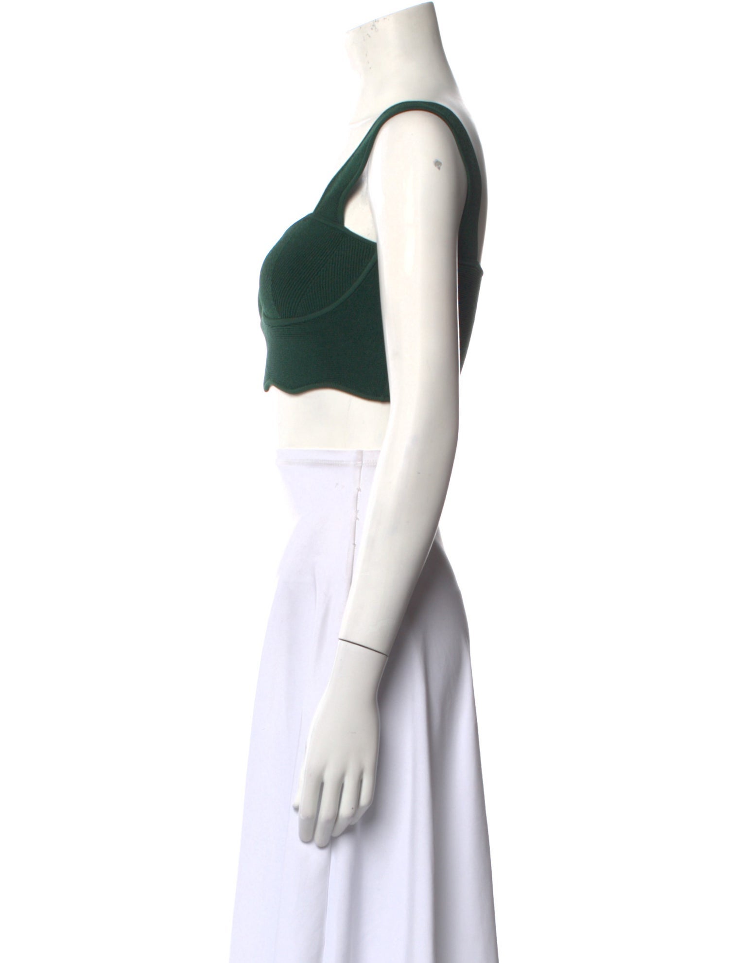 Galvan London Square Neckline Sleeveless Crop Top