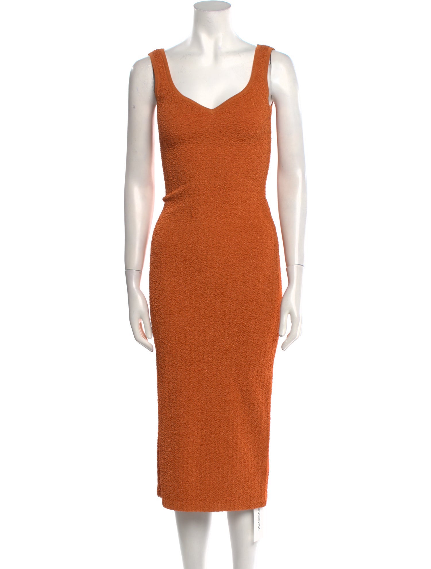 Galvan London V-Neck Midi Length Dress