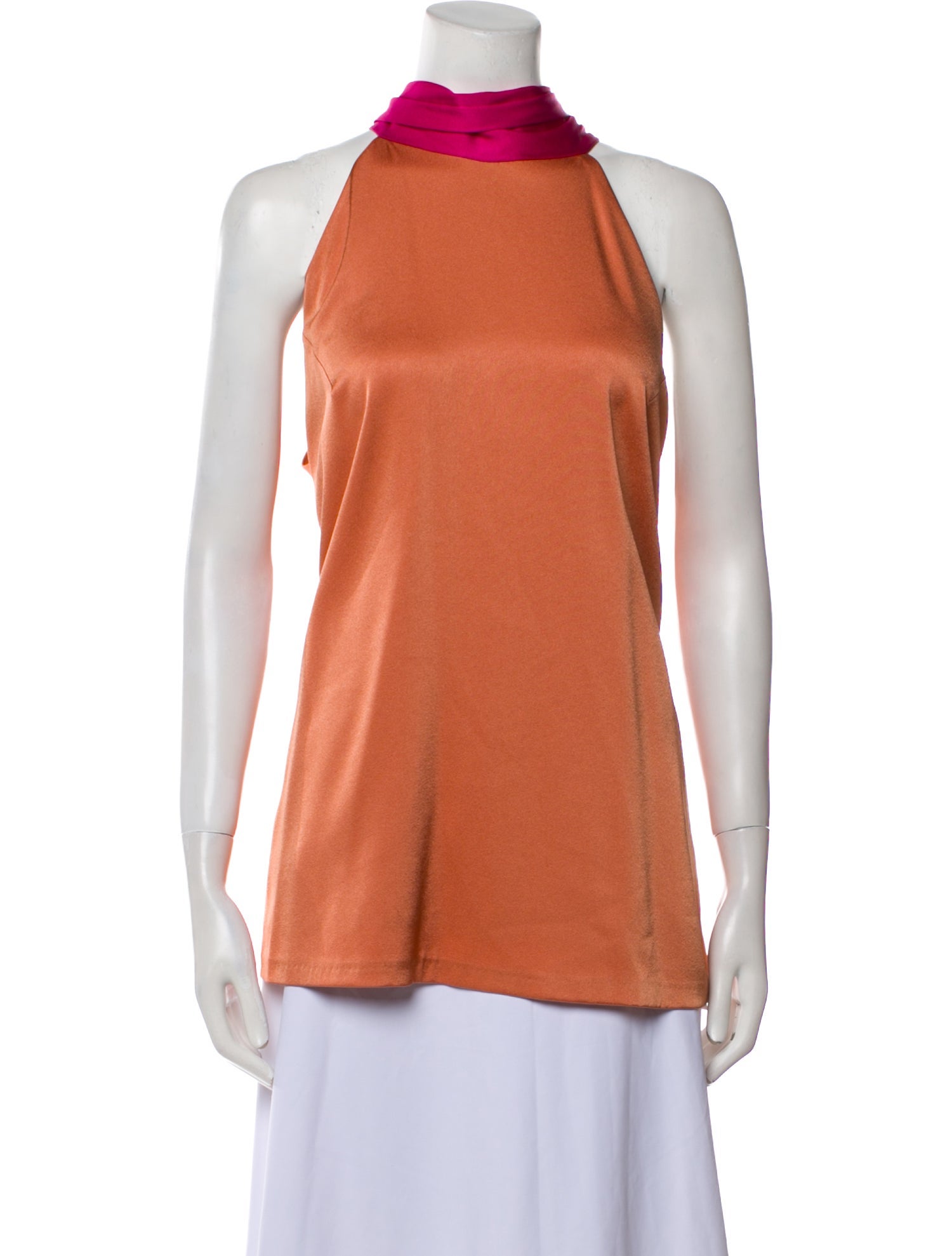 Galvan London Mock Neck Sleeveless Top