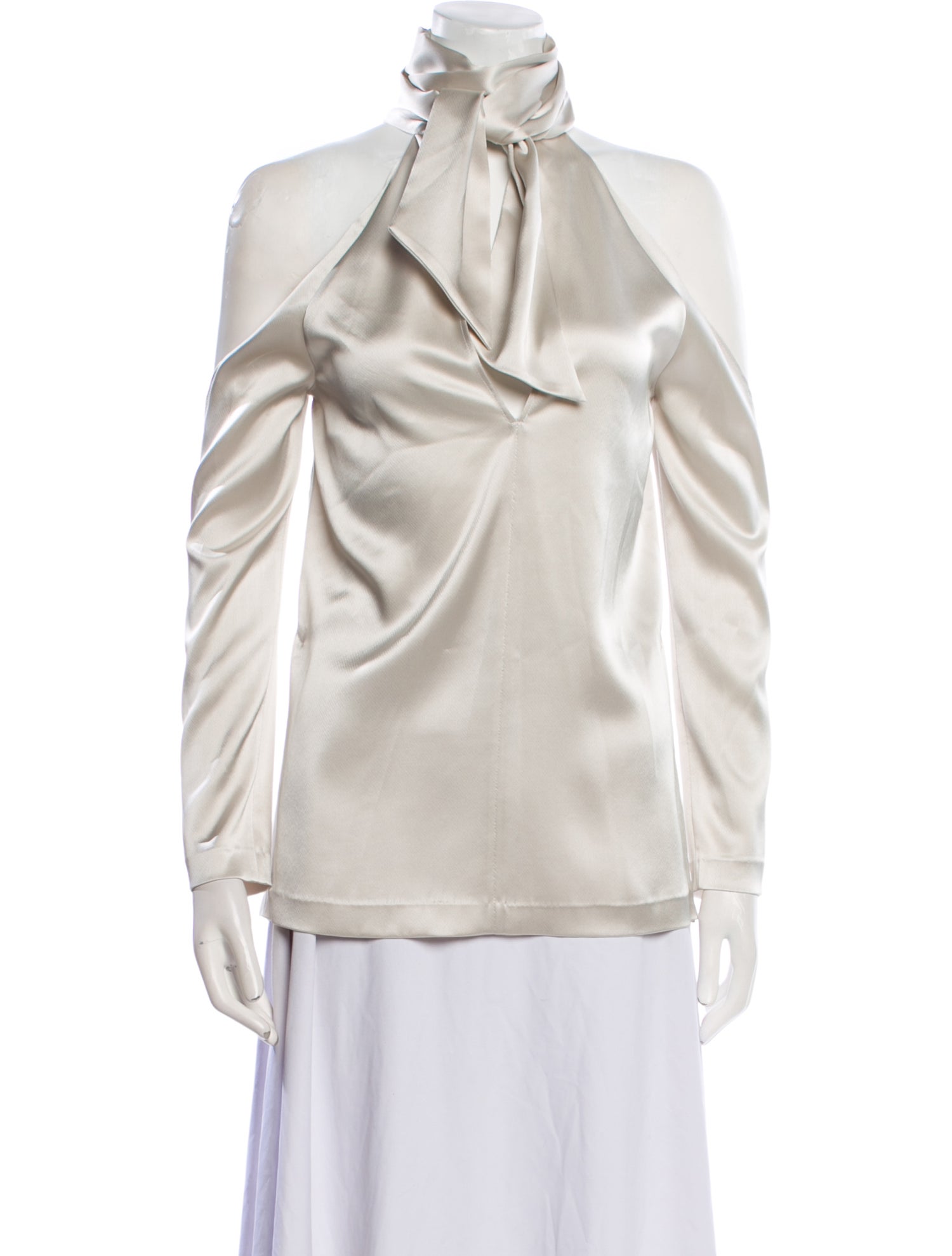 Galvan London One-Shoulder Long Sleeve Blouse