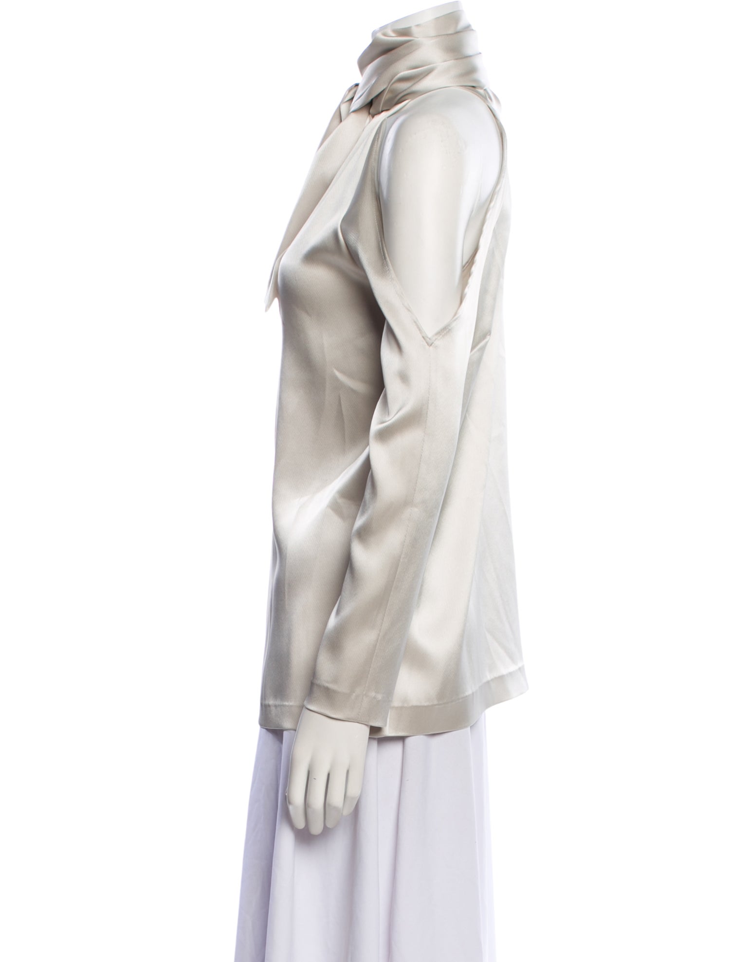 Galvan London One-Shoulder Long Sleeve Blouse