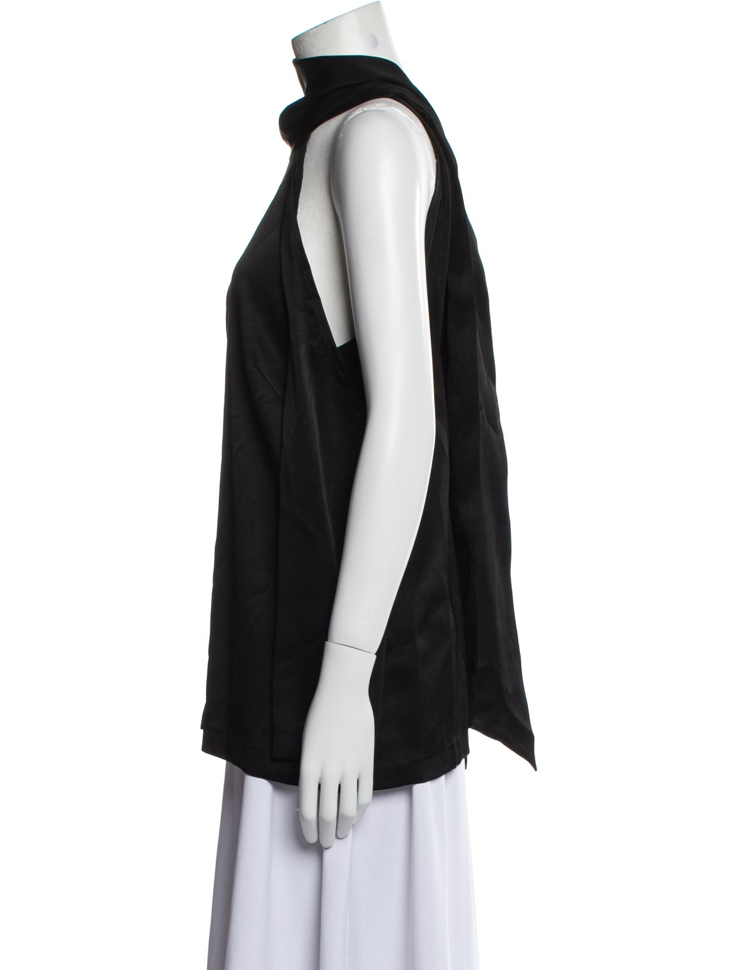 Galvan London Turtleneck Sleeveless Top