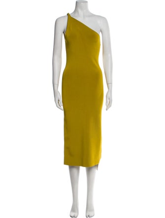 Galvan London One-Shoulder Midi Length Dress