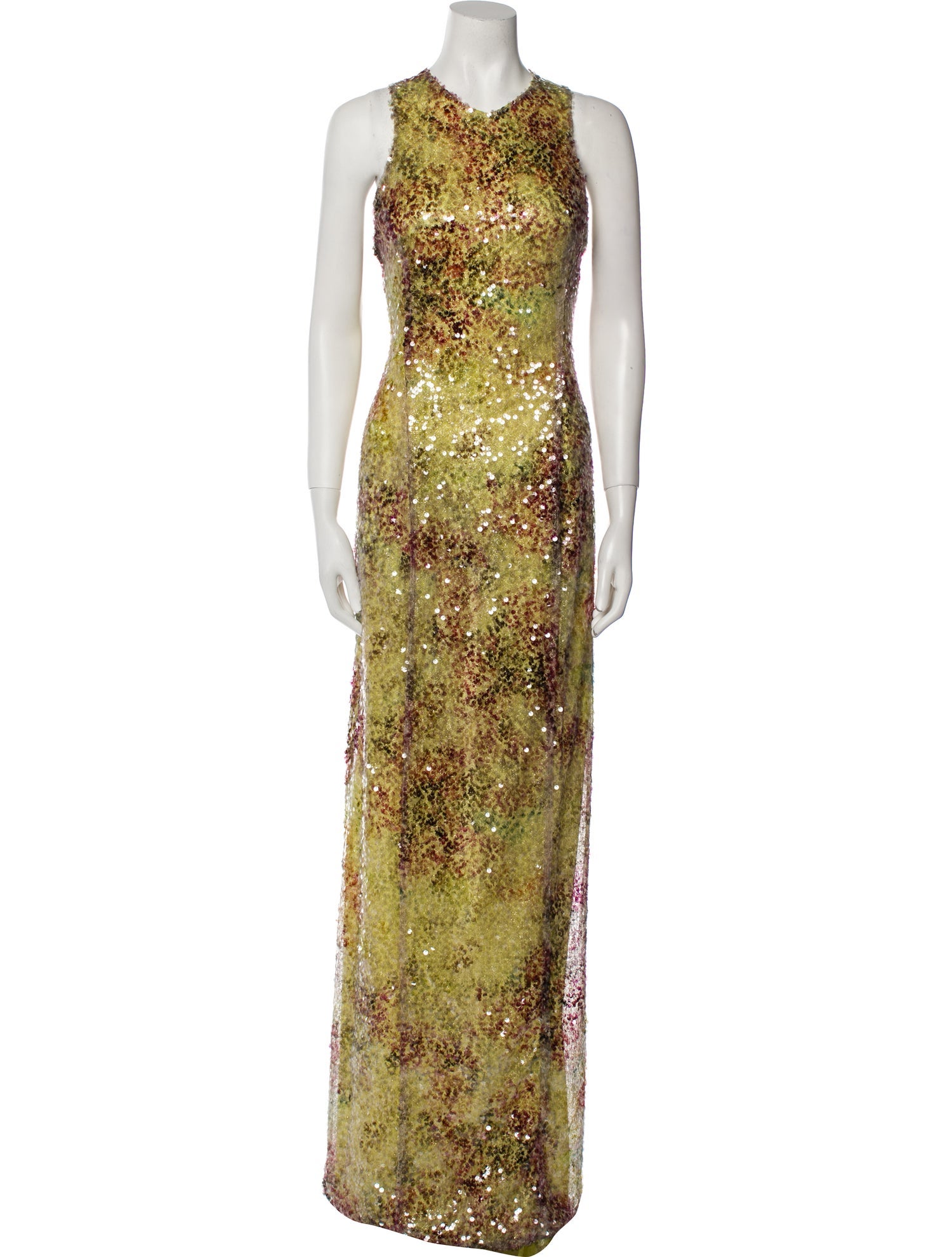 Galvan London Crew Neck Long Dress