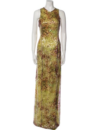 Galvan London Crew Neck Long Dress