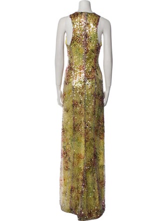 Galvan London Crew Neck Long Dress