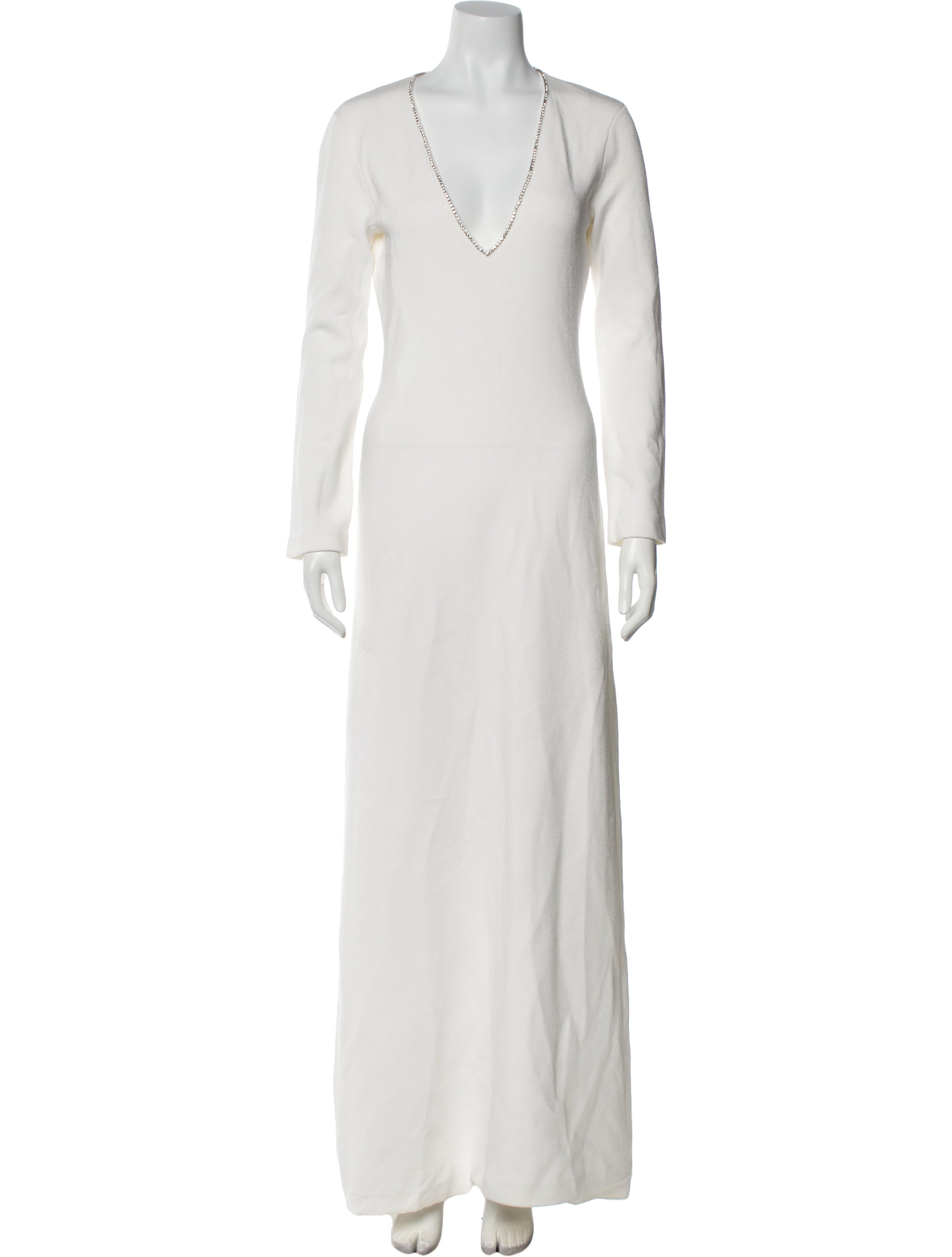 Galvan London V-Neck Long Dress