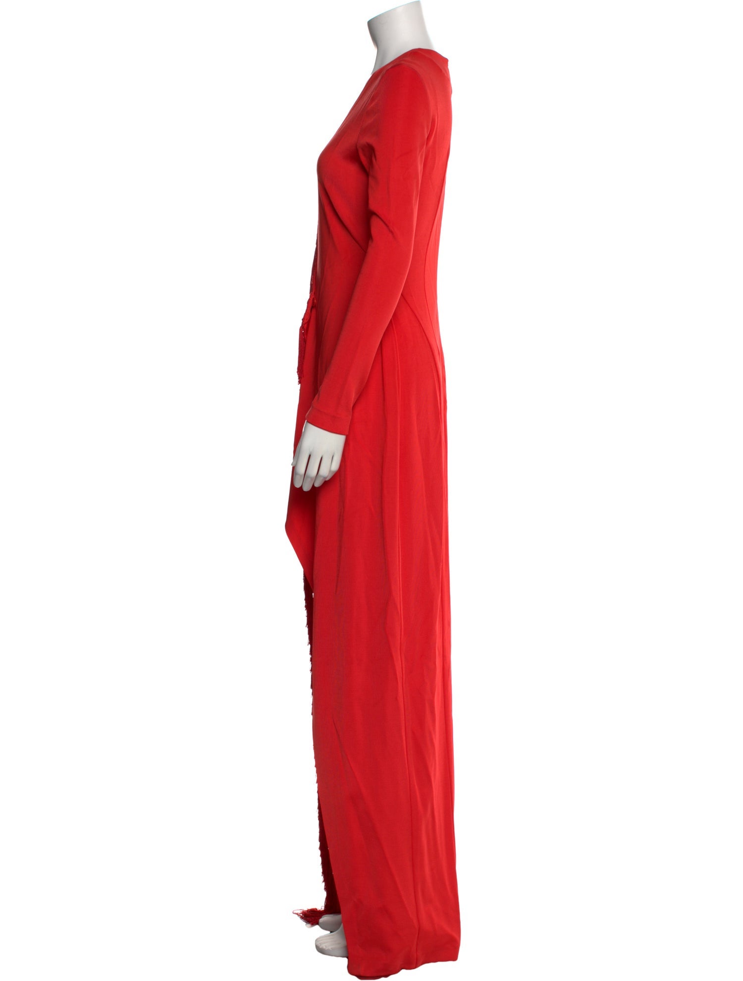 Galvan London Plunge Neckline Long Dress