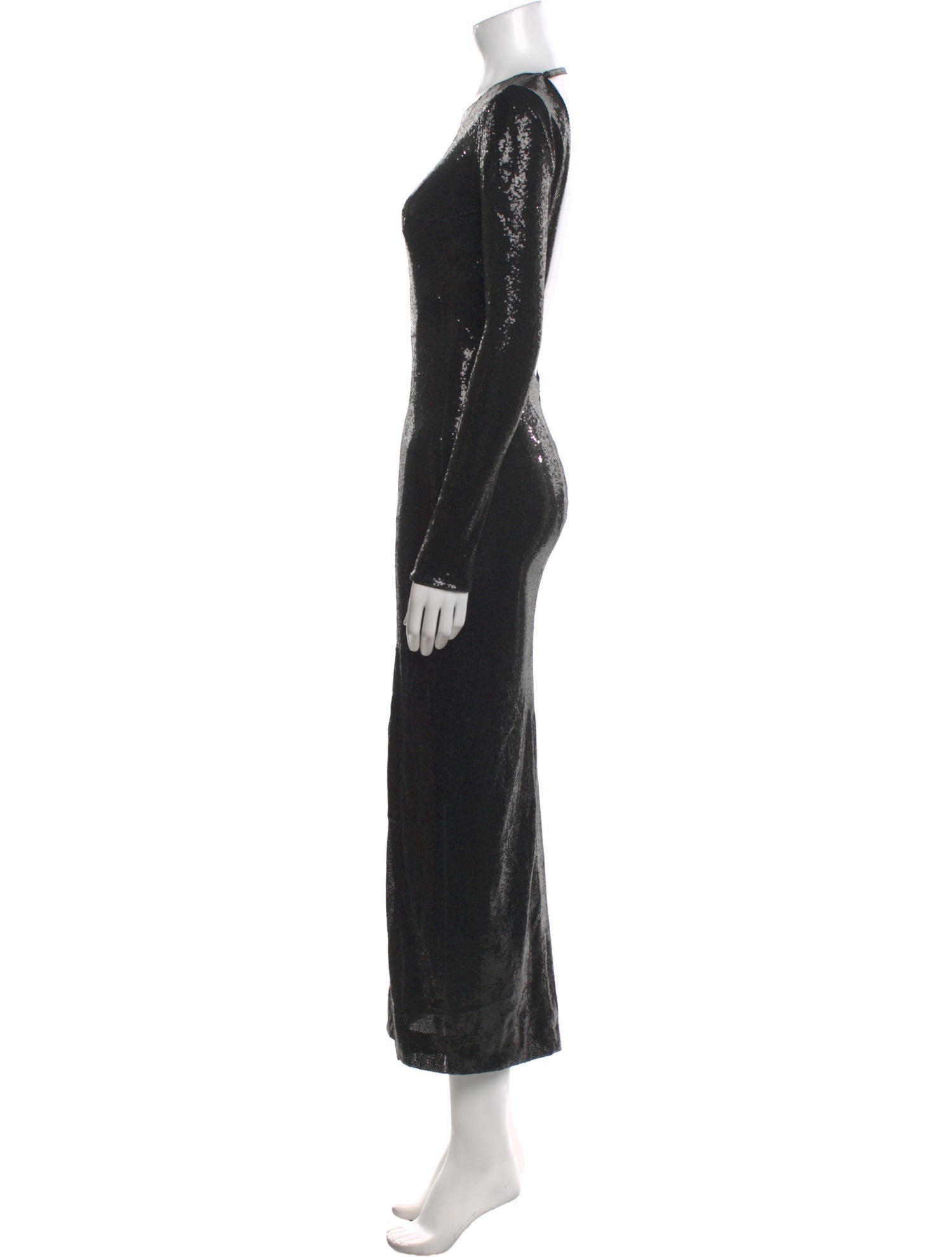 Galvan London Bateau Neckline Long Dress