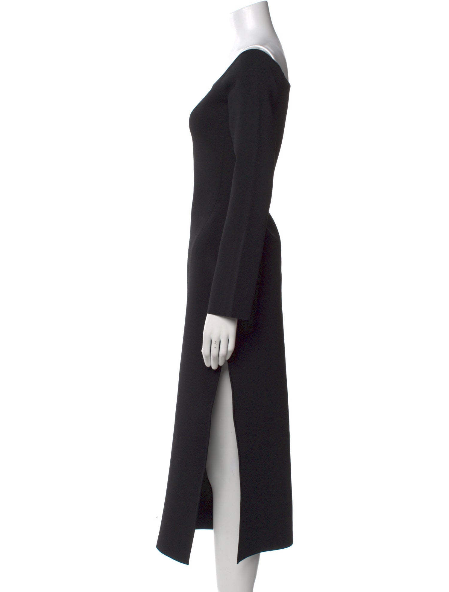 Galvan London Bateau Neckline Midi Length Dress