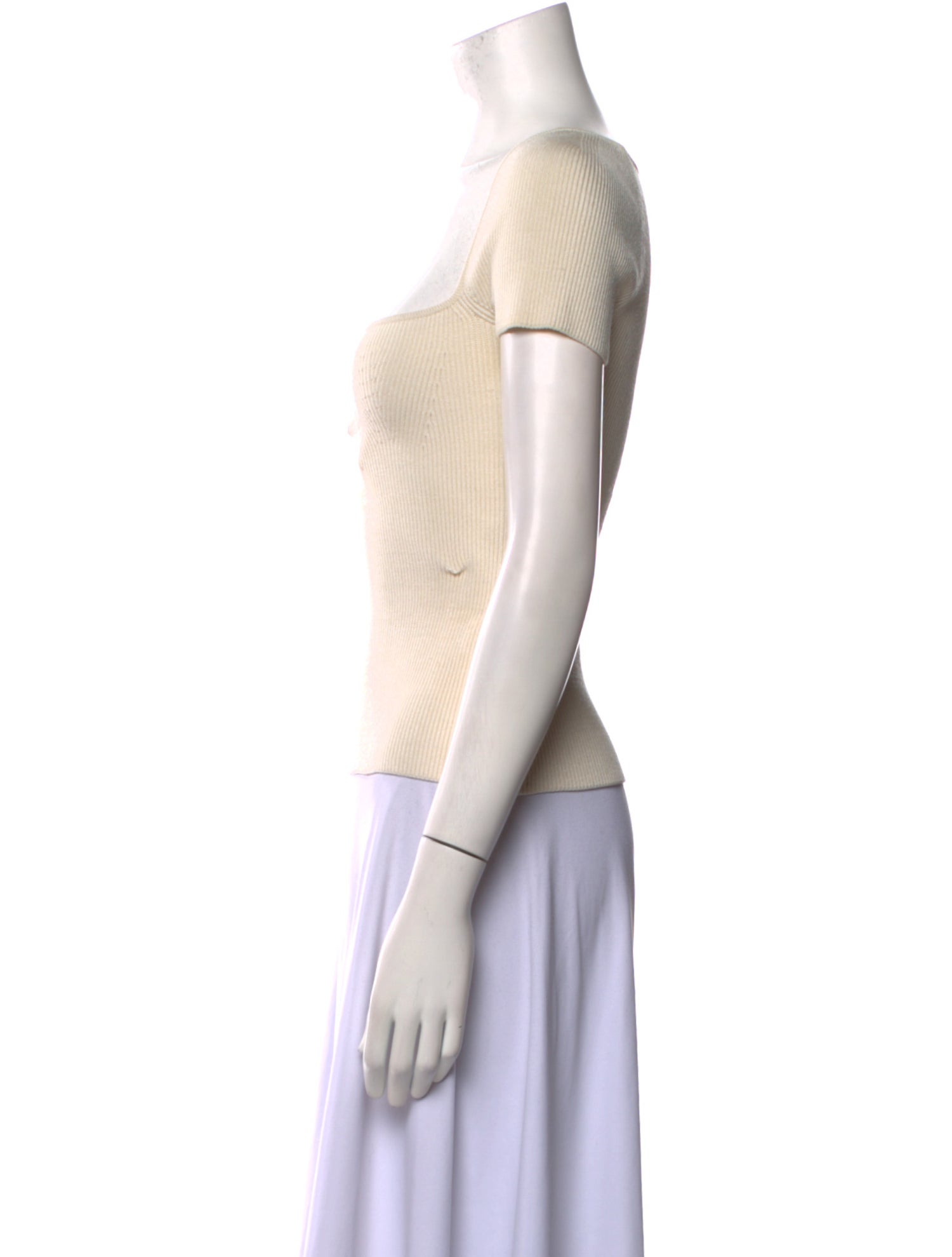 Galvan London Square Neckline Short Sleeve Top