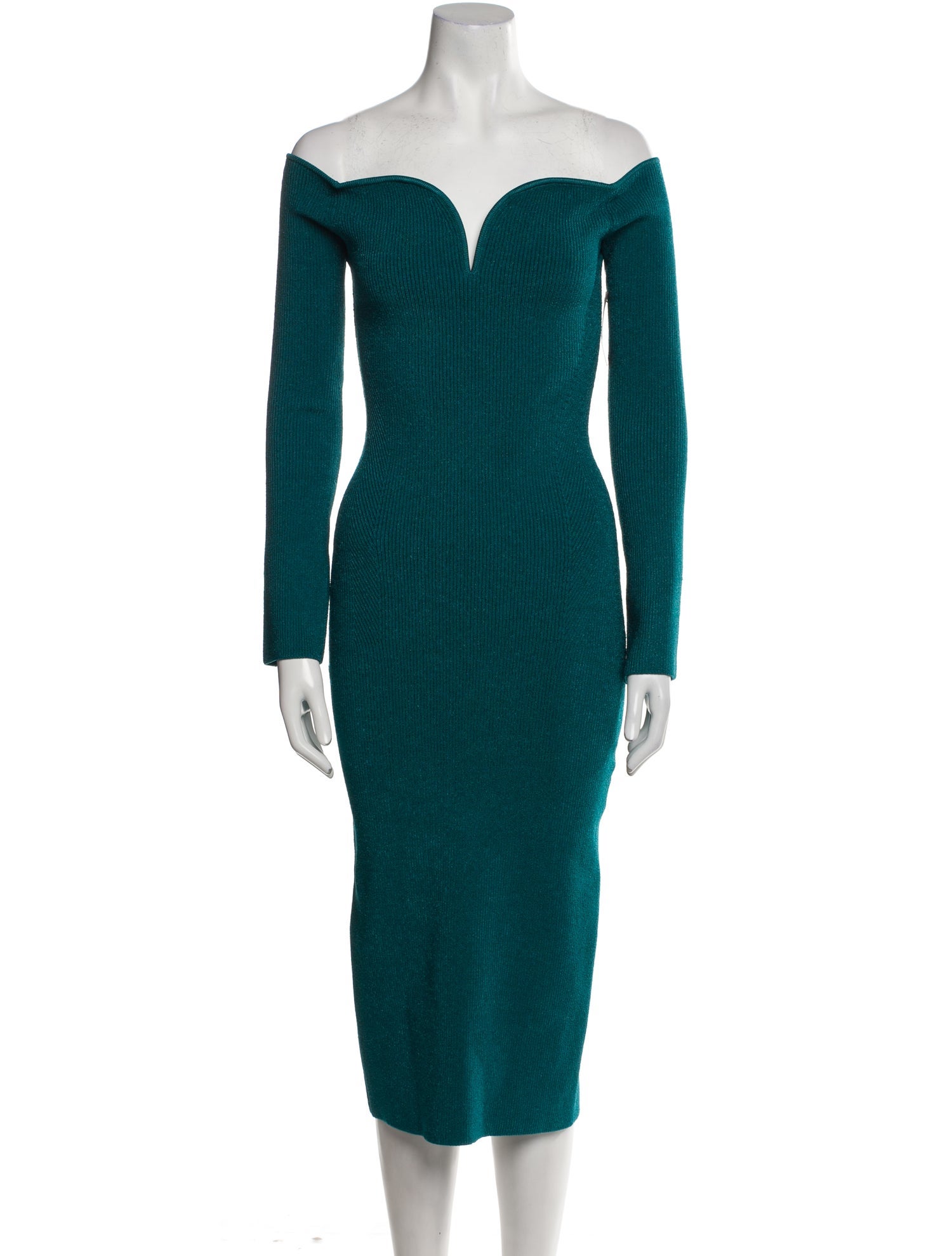 Galvan London Off-The-Shoulder Midi Length Dress