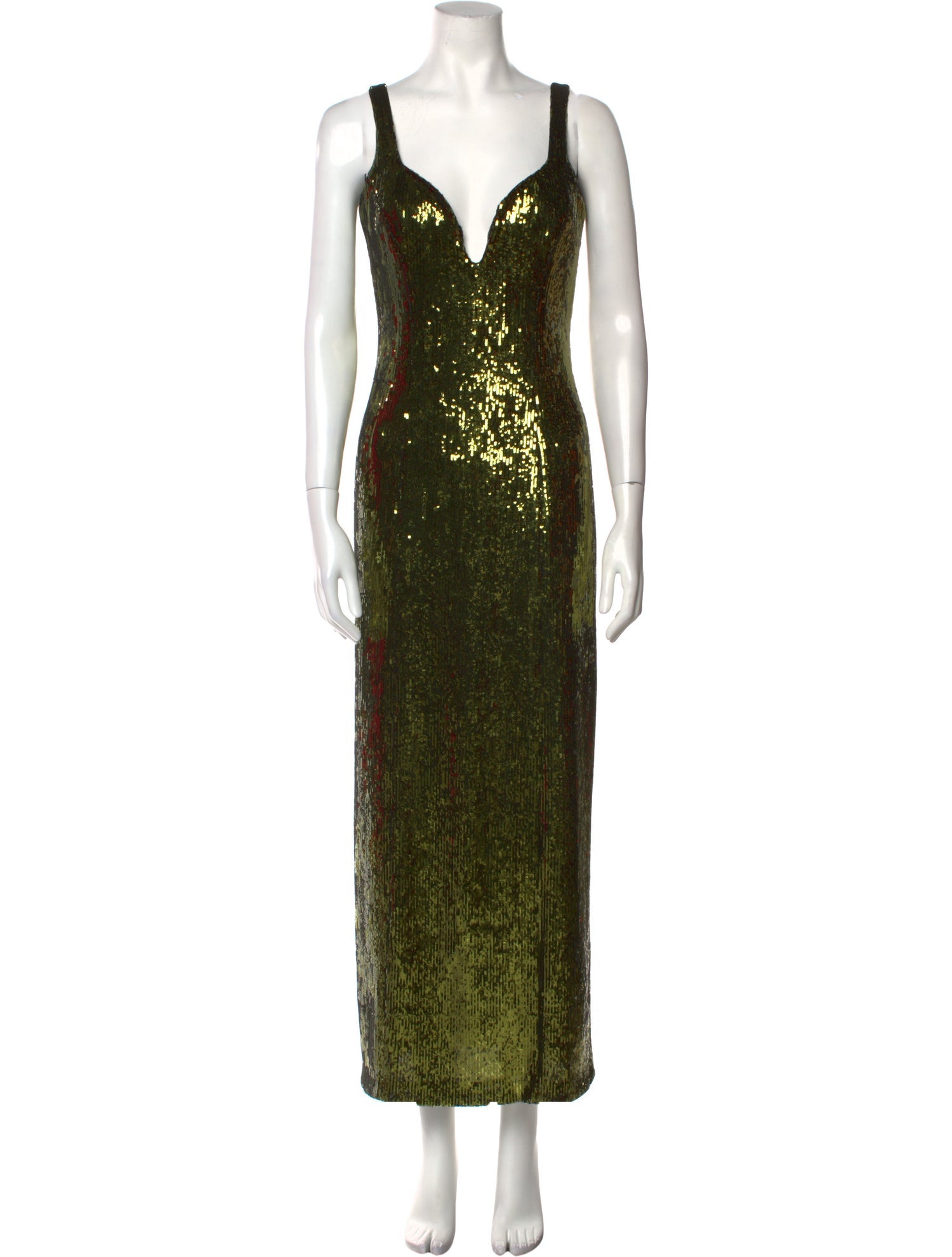 Galvan London V-Neck Long Dress