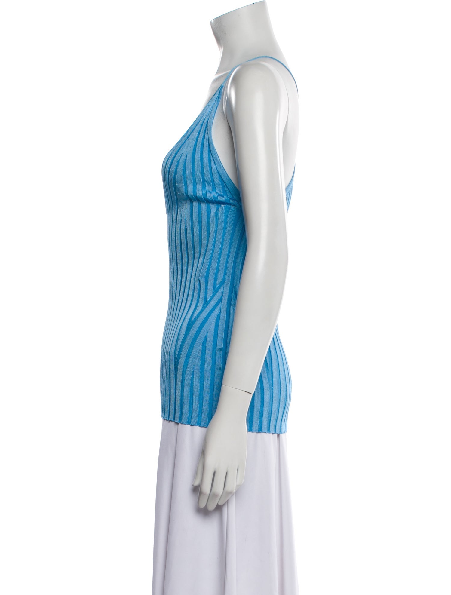 Galvan London Striped V-Neck Top