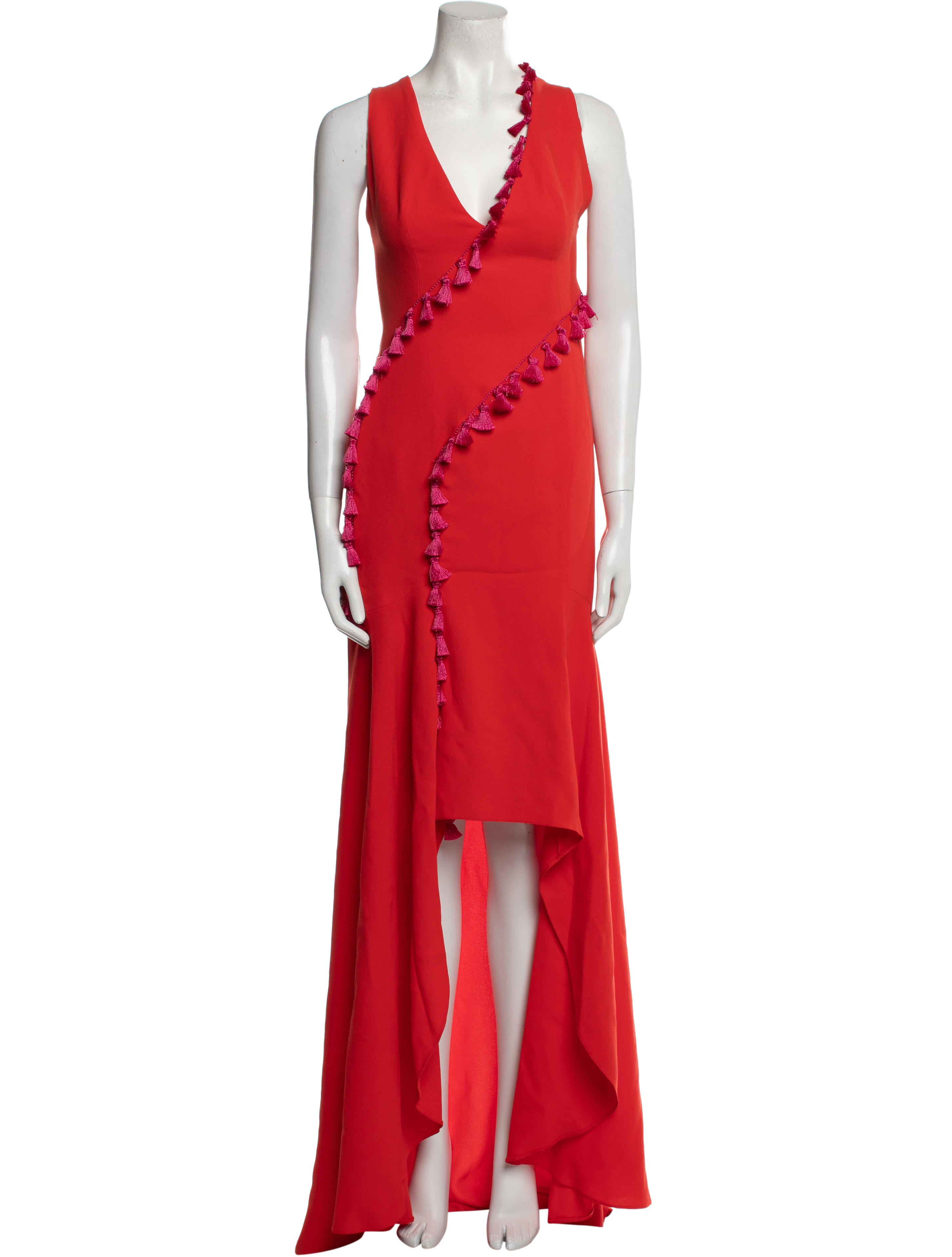 Galvan London V-Neck Long Dress