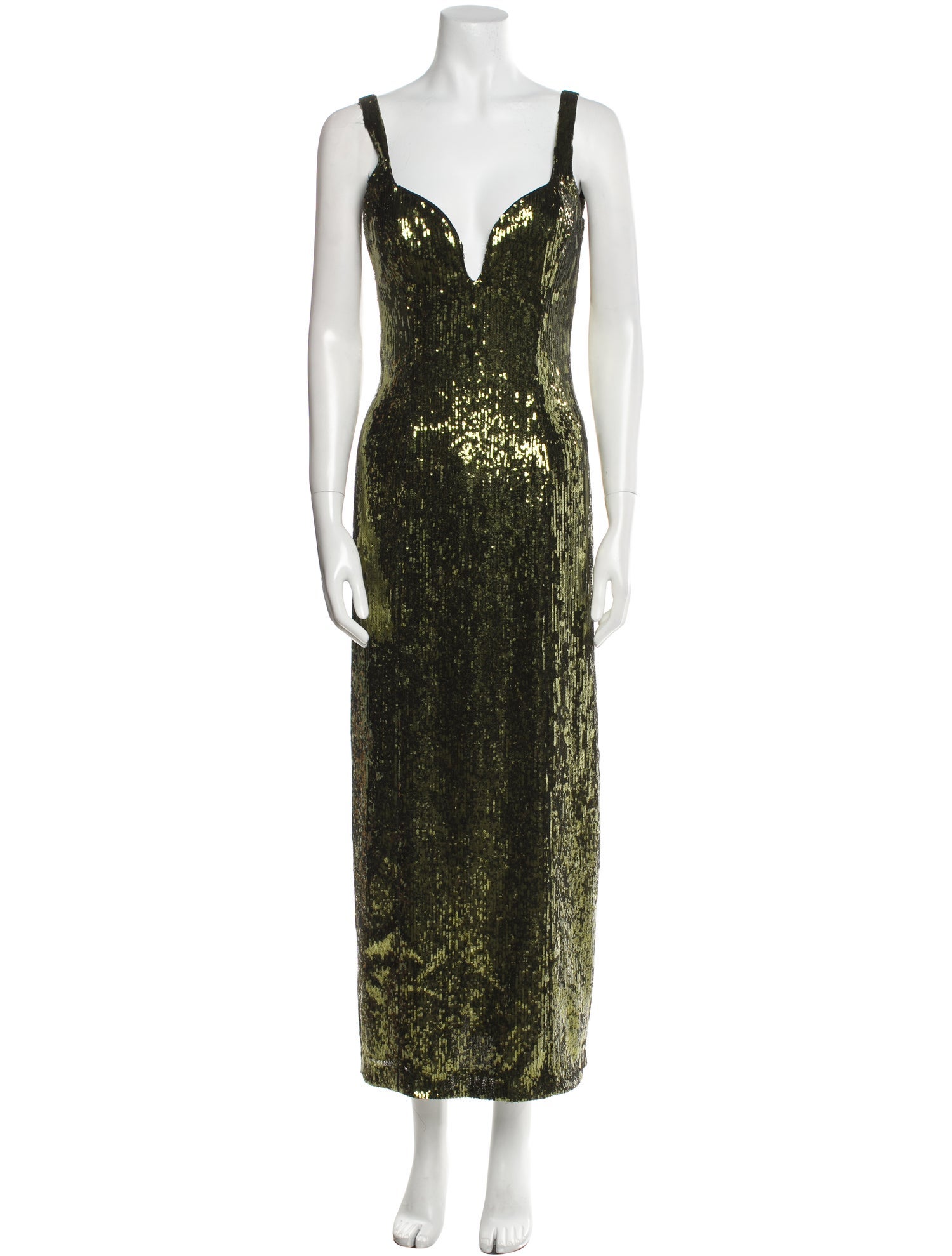 Galvan London V-Neck Long Dress