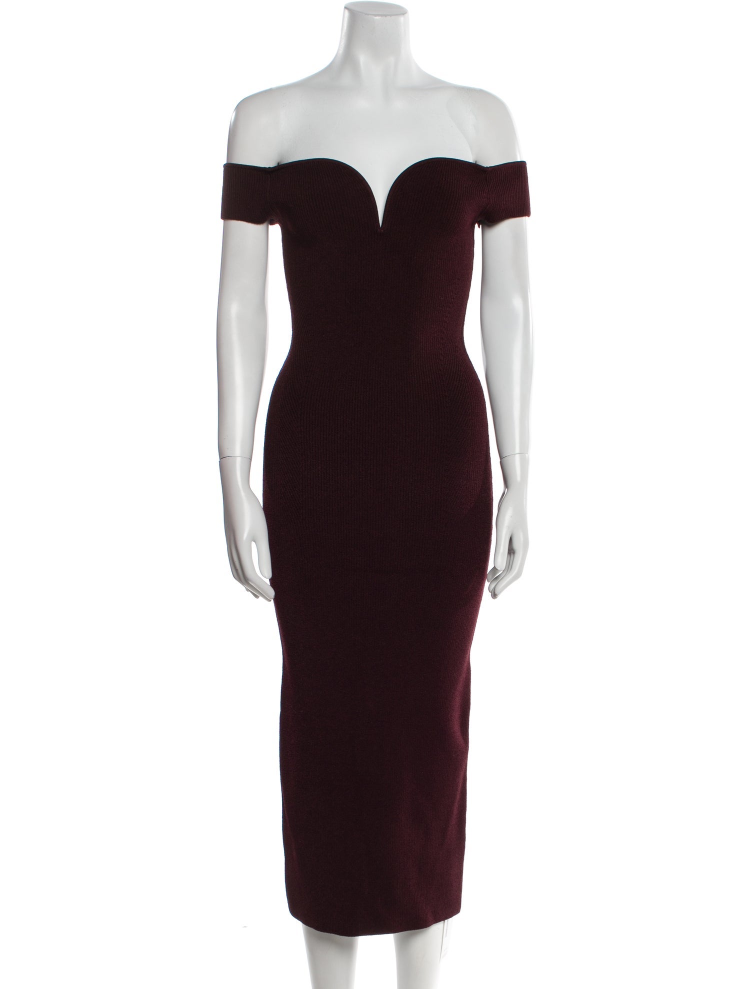 Galvan London Off-The-Shoulder Midi Length Dress