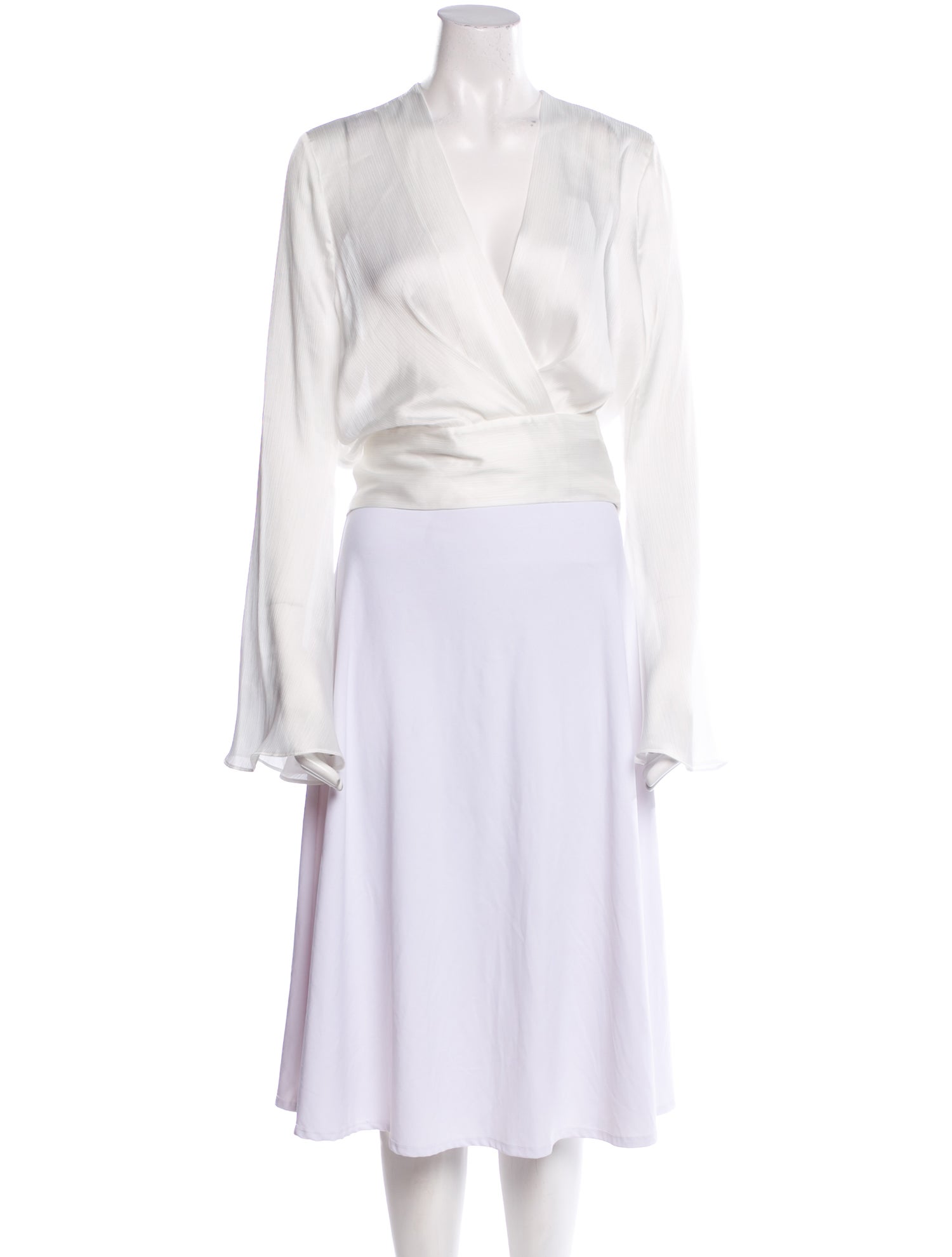 Galvan London V-Neck Long Sleeve Crop Top w/ Tags