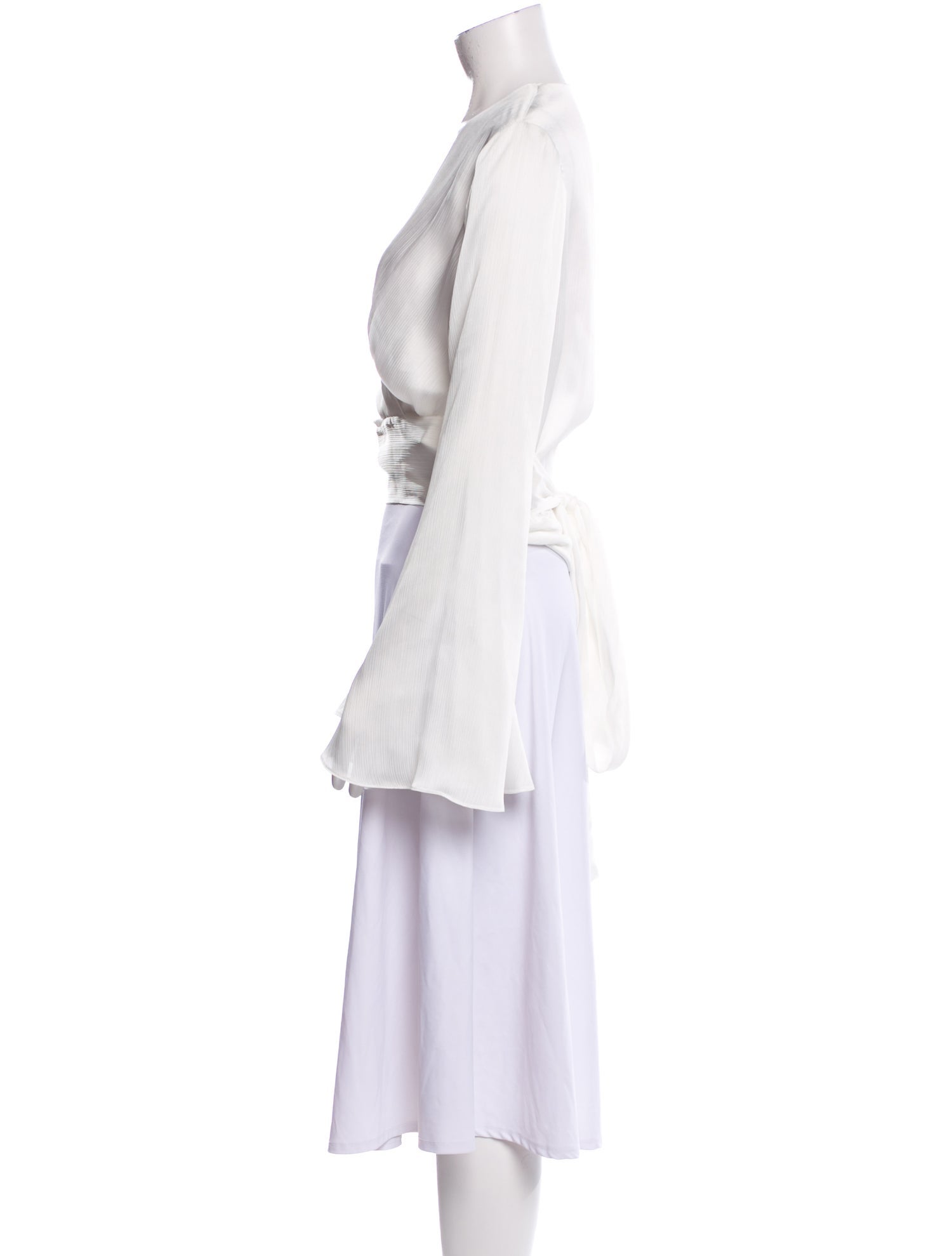 Galvan London V-Neck Long Sleeve Crop Top w/ Tags