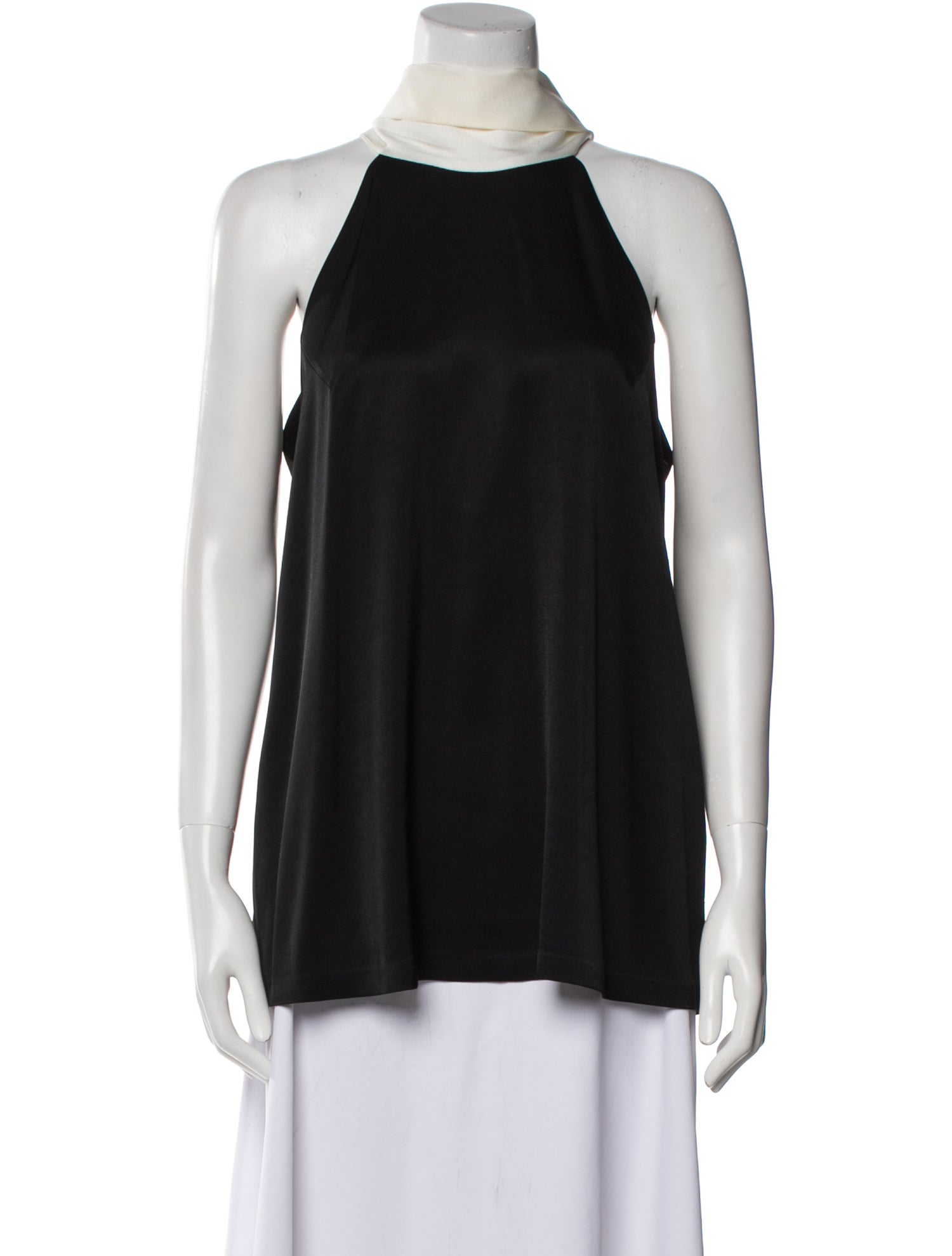 Galvan London Mock Neck Sleeveless Blouse