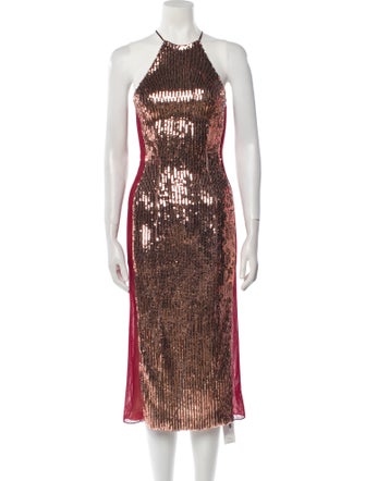 Galvan London Printed Long Dress