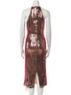 Galvan London Printed Long Dress