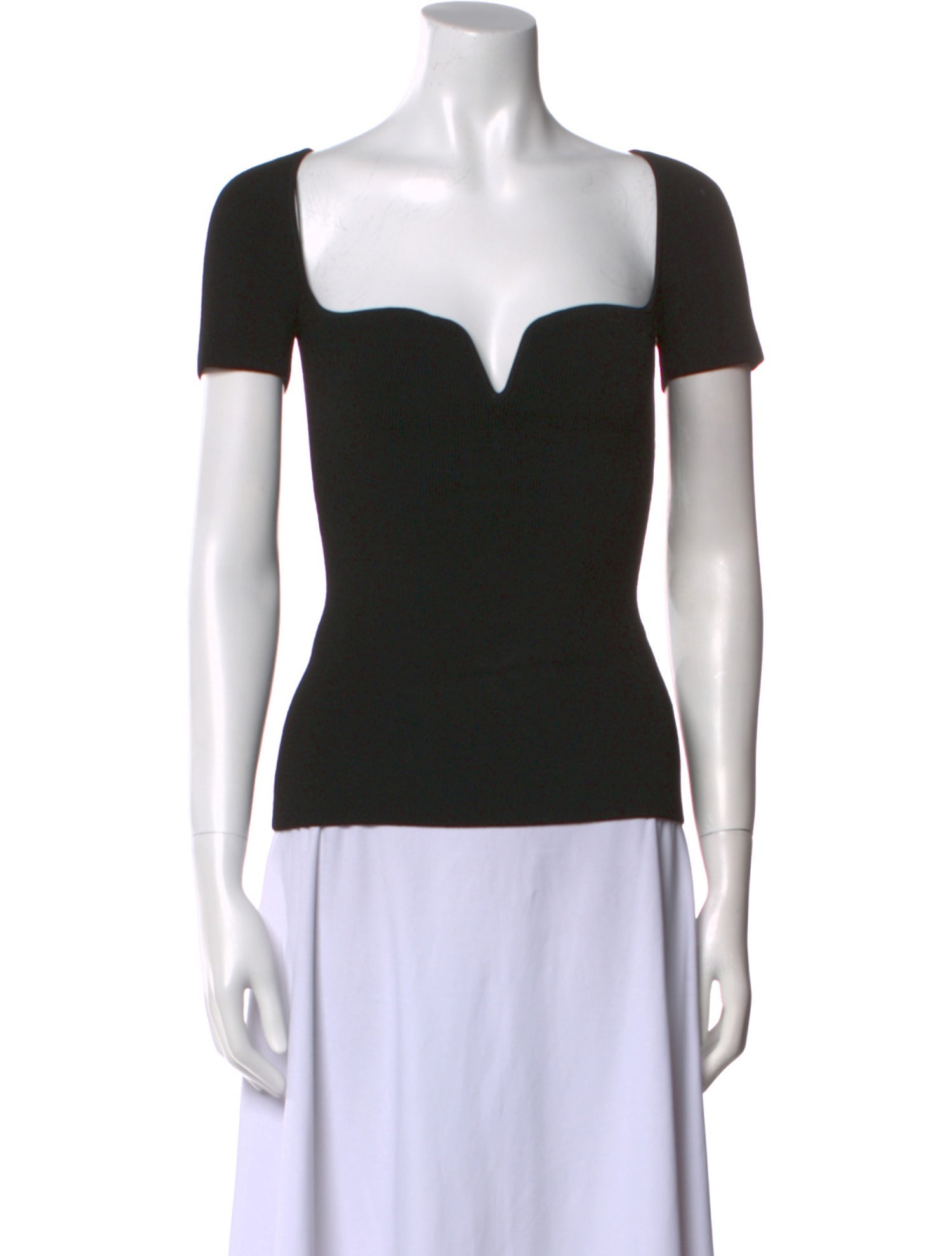 Galvan London Square Neckline Short Sleeve Top