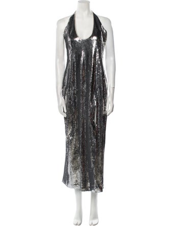 Galvan London Halterneck Long Dress