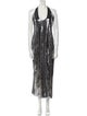Galvan London Halterneck Long Dress