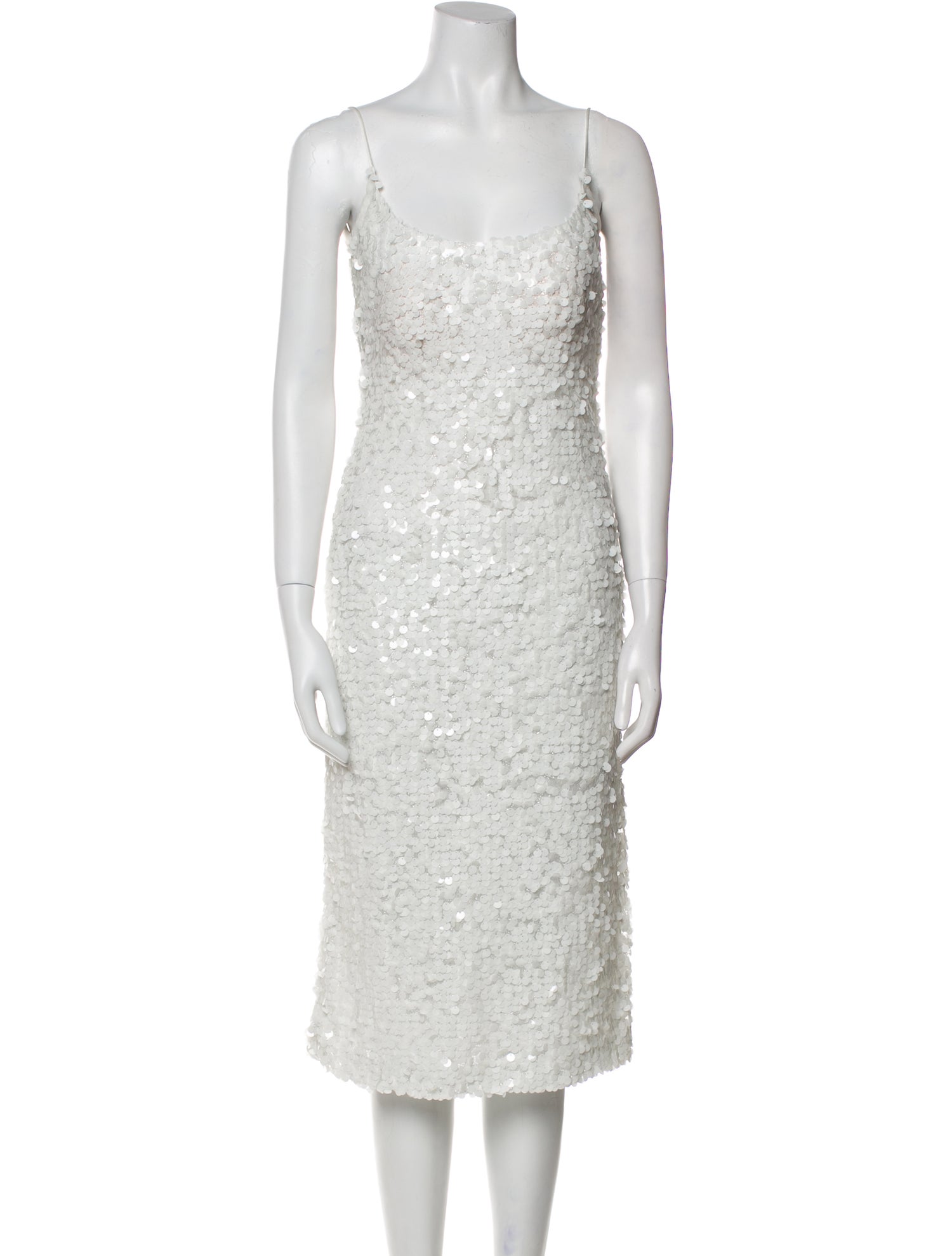 Galvan London Scoop Neck Midi Length Dress